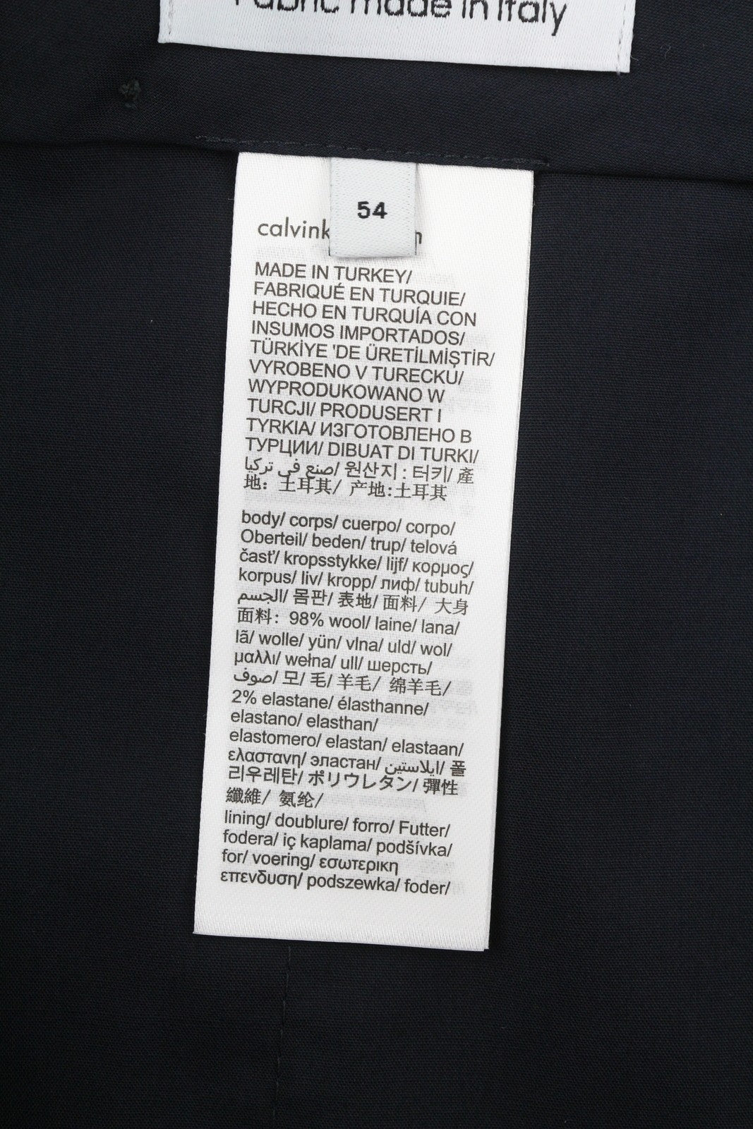 CALVIN KLEIN tamprios vilnos plonos vyriškos kelnės W38 mėlynos plokščia priekine dalimi klasikinės RRP 139 € 