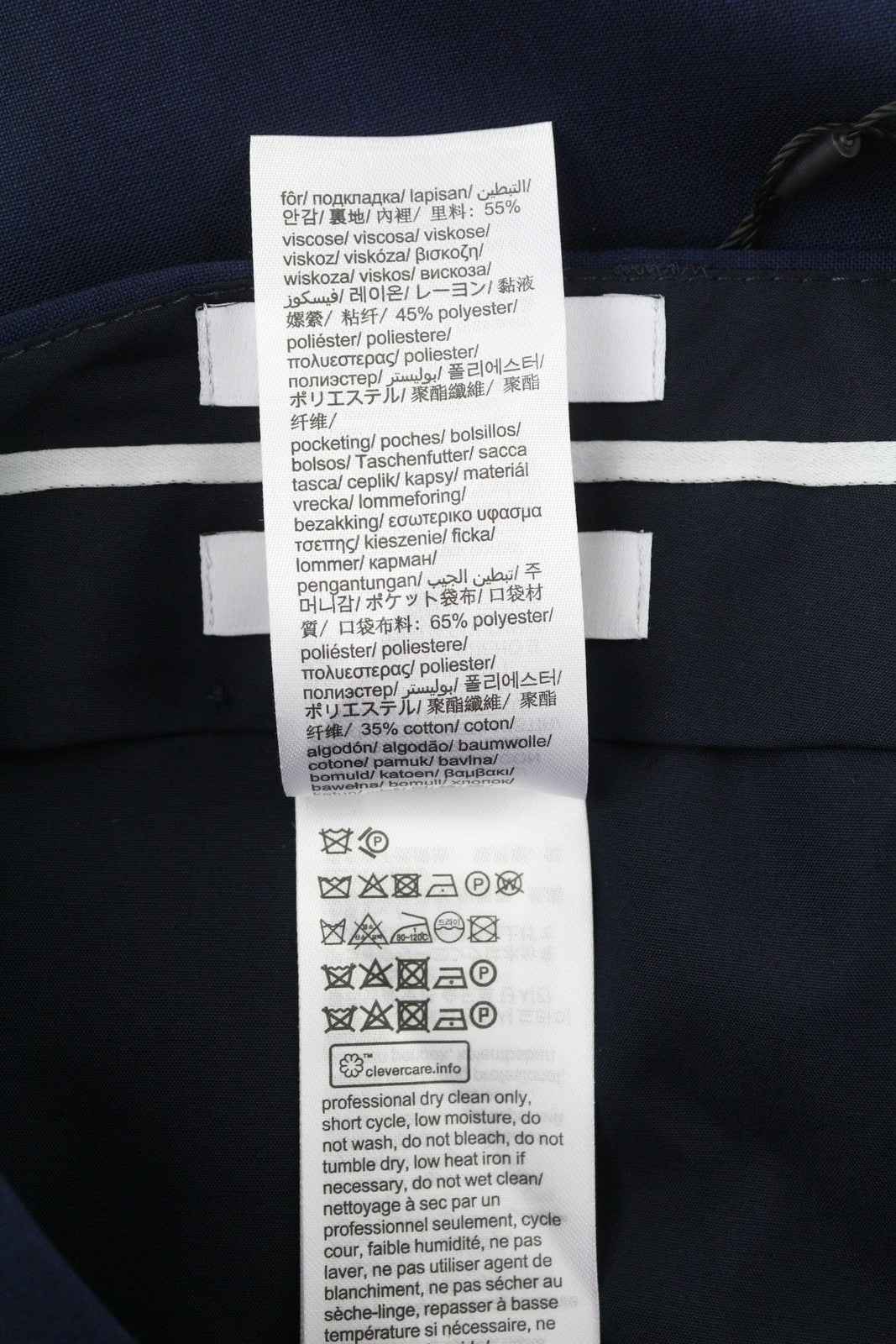 CALVIN KLEIN tamprios vilnos plonos vyriškos kelnės W38 mėlynos plokščia priekine dalimi klasikinės RRP 139 € 