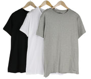 CALVIN KLEIN Men T-Shirt L Short Sleeve Tricot Classic Fit Underwear 3 Pack