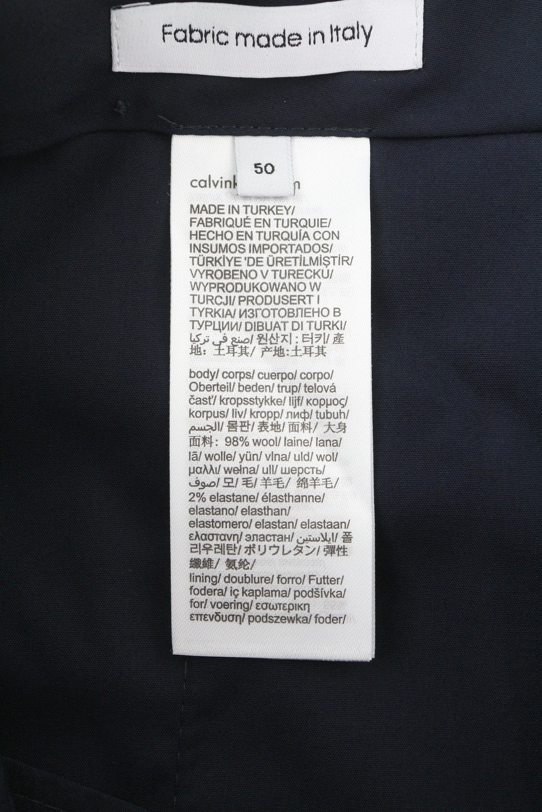 CALVIN KLEIN tamprios vilnos plonos vyriškos kelnės W34 mėlynos plokščia priekine dalimi klasikinės RRP 139 € 