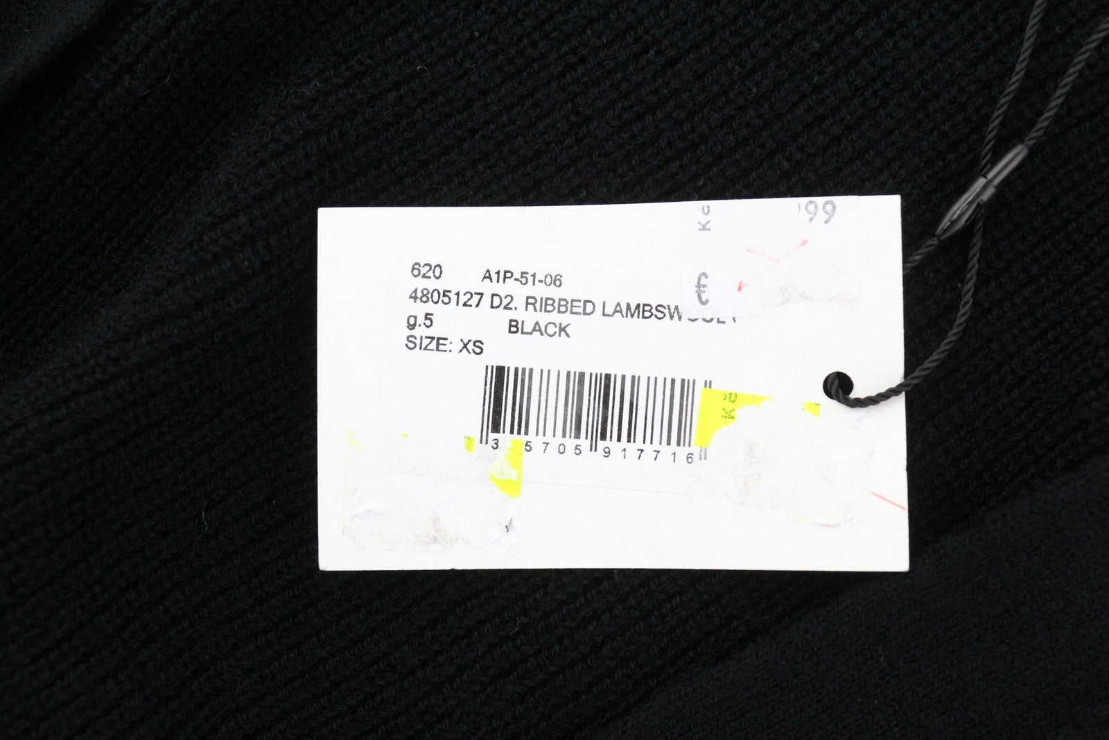 GANT Ribbed Lambswool Cardigan Womens Megztinis XS Juodas Megztinis Ilgomis Rankovėmis Su Diržu 