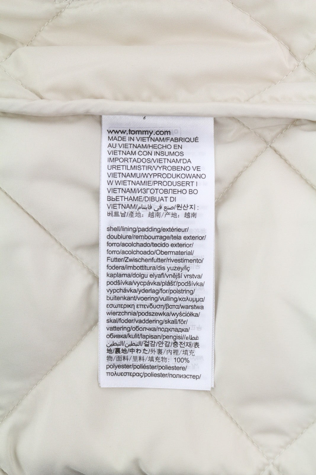 TOMMY HILFIGER Tjm Reg Entry Vest vyriška liemenė, 2XL, balta, dygsniuota, RRP 149 € 