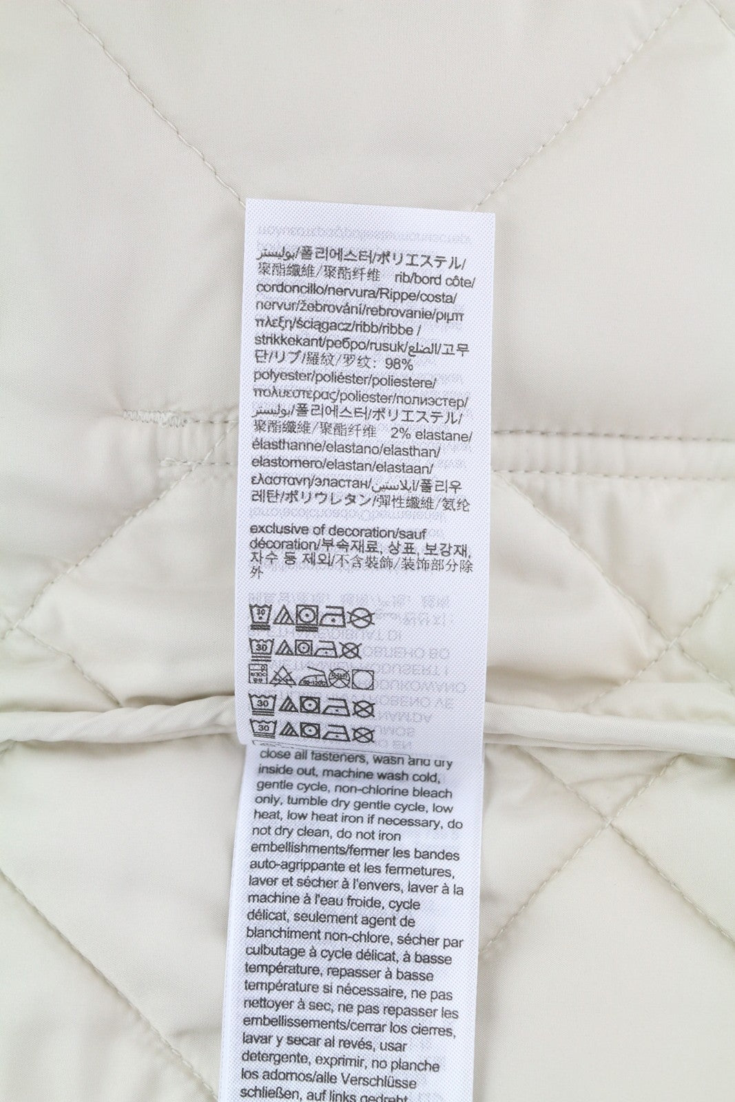 TOMMY HILFIGER Tjm Reg Entry Vest vyriška liemenė, 2XL, balta, dygsniuota, RRP 149 € 