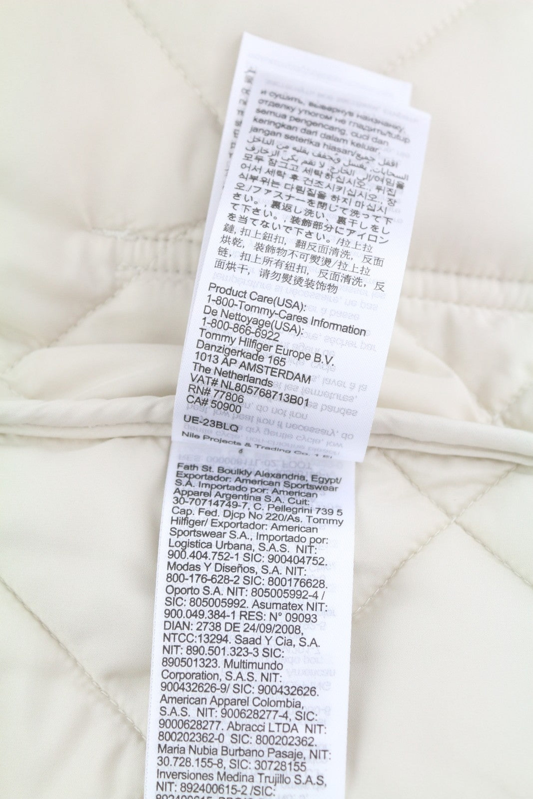 TOMMY HILFIGER Tjm Reg Entry Vest vyriška liemenė, 2XL, balta, dygsniuota, RRP 149 € 