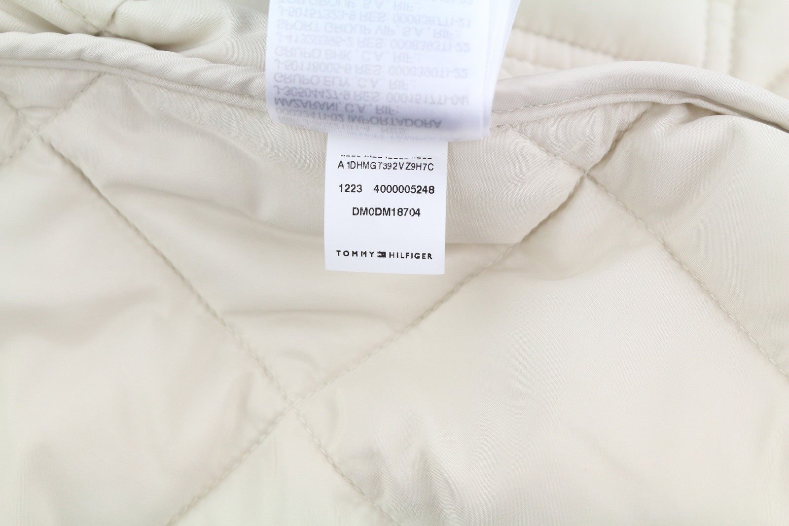 TOMMY HILFIGER Tjm Reg Entry Vest vyriška liemenė, 2XL, balta, dygsniuota, RRP 149 € 