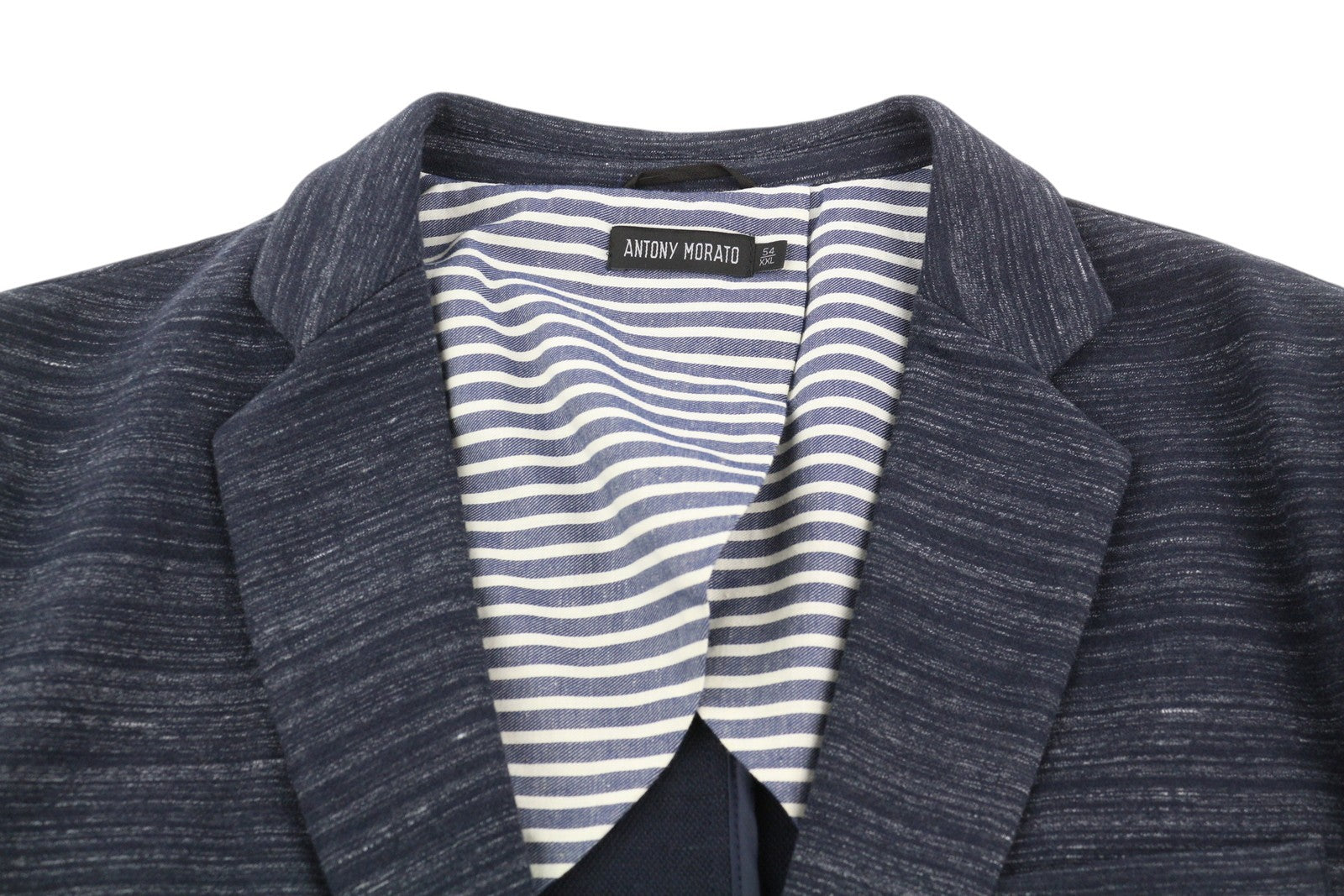 ANTONY MORATO vyriškas švarkas, 2XL dydžio, mėlynas, itin plonas, su pamušalu, vienaeilis.