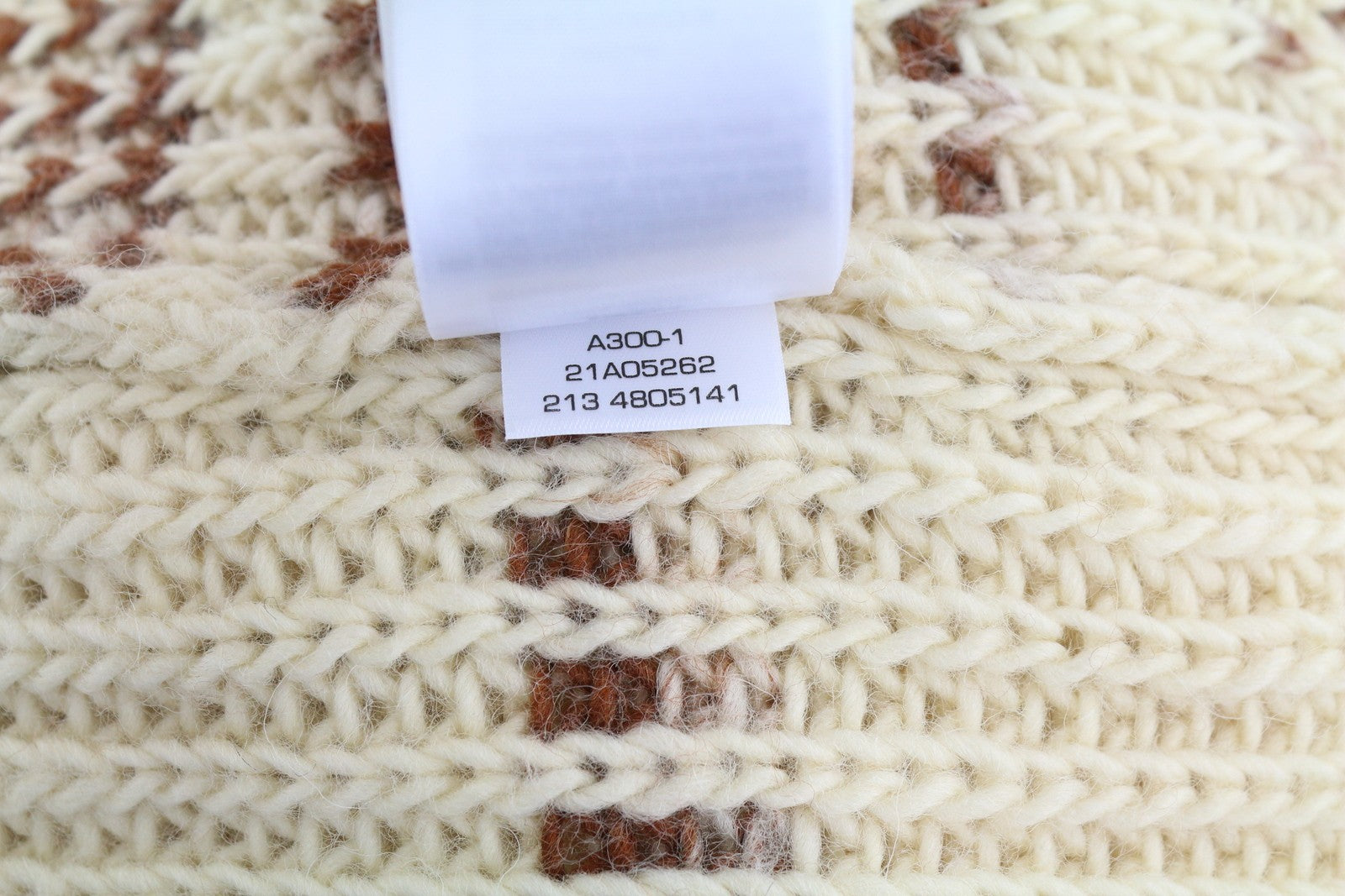 GANT daugiaspalvis vėžlio spalvos moteriškas megztinis M smėlio spalvos vilnonis, tvirtai megztas raštuotas megztinis 