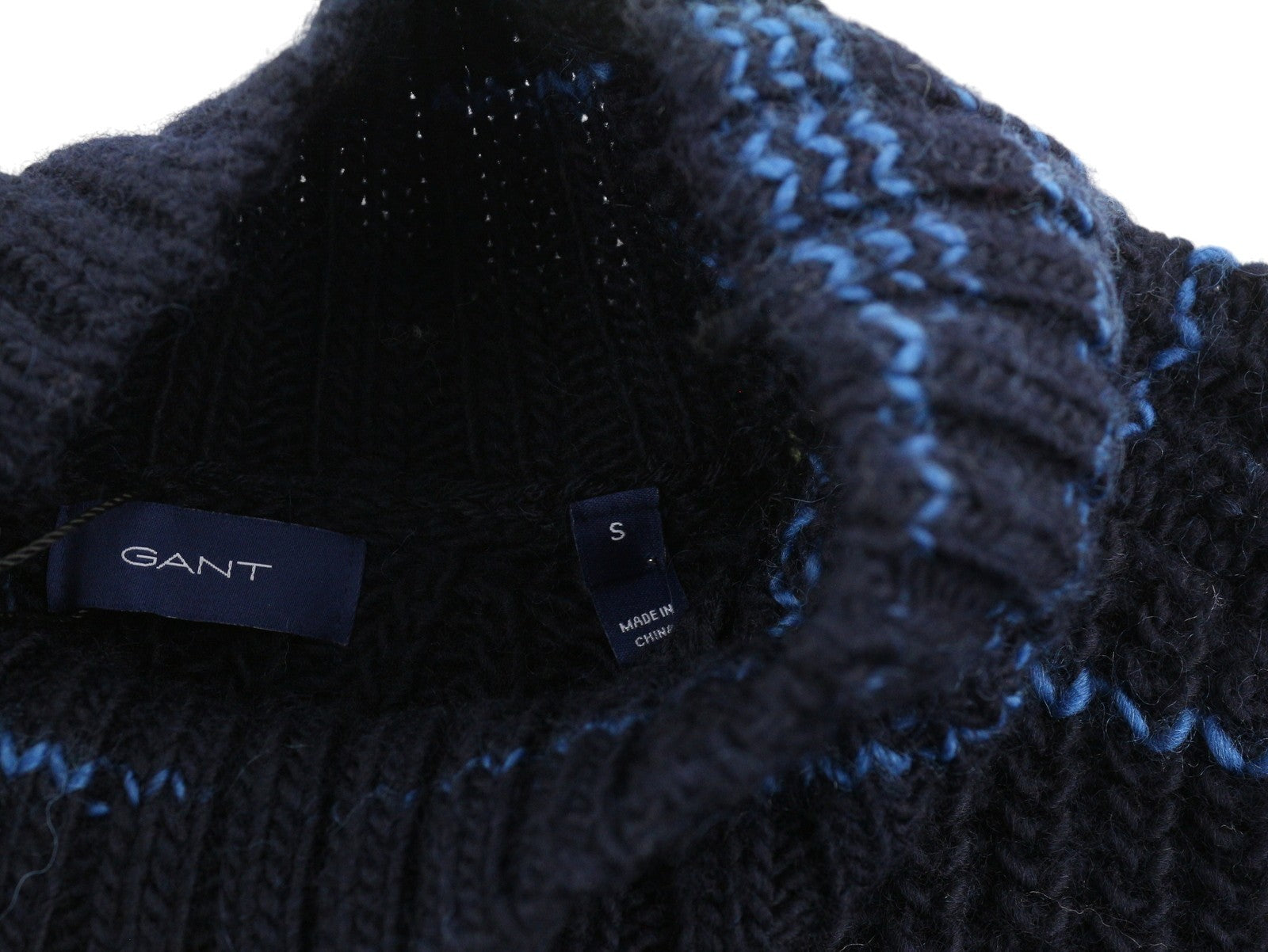 GANT Multi Color Turtle Women Jumper S Blue Wool Tight-Knit Patterned Pullover