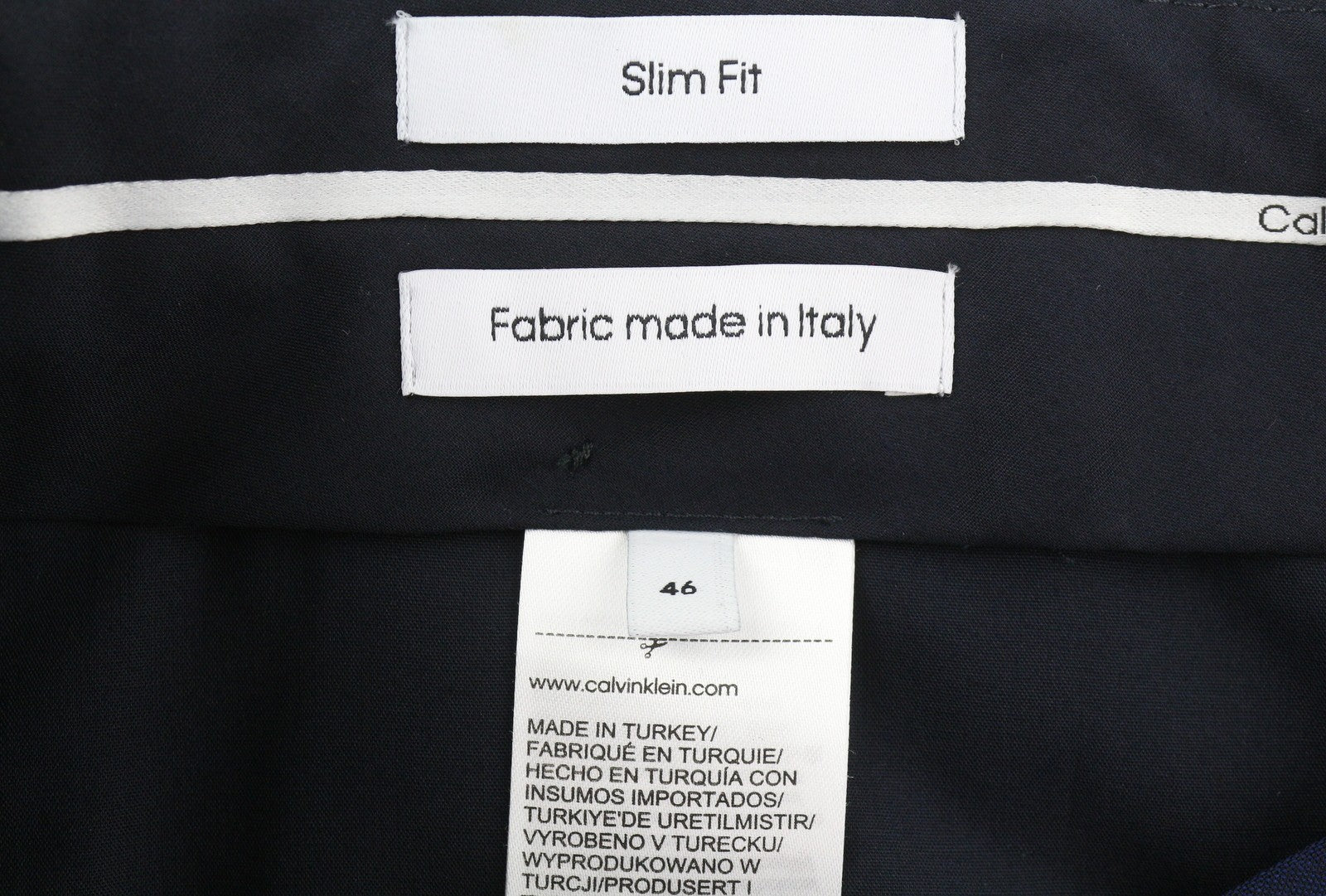 CALVIN KLEIN tamprios vilnos plonos vyriškos kelnės W30 mėlynos plokščia priekine dalimi klasikinės RRP 139 € 