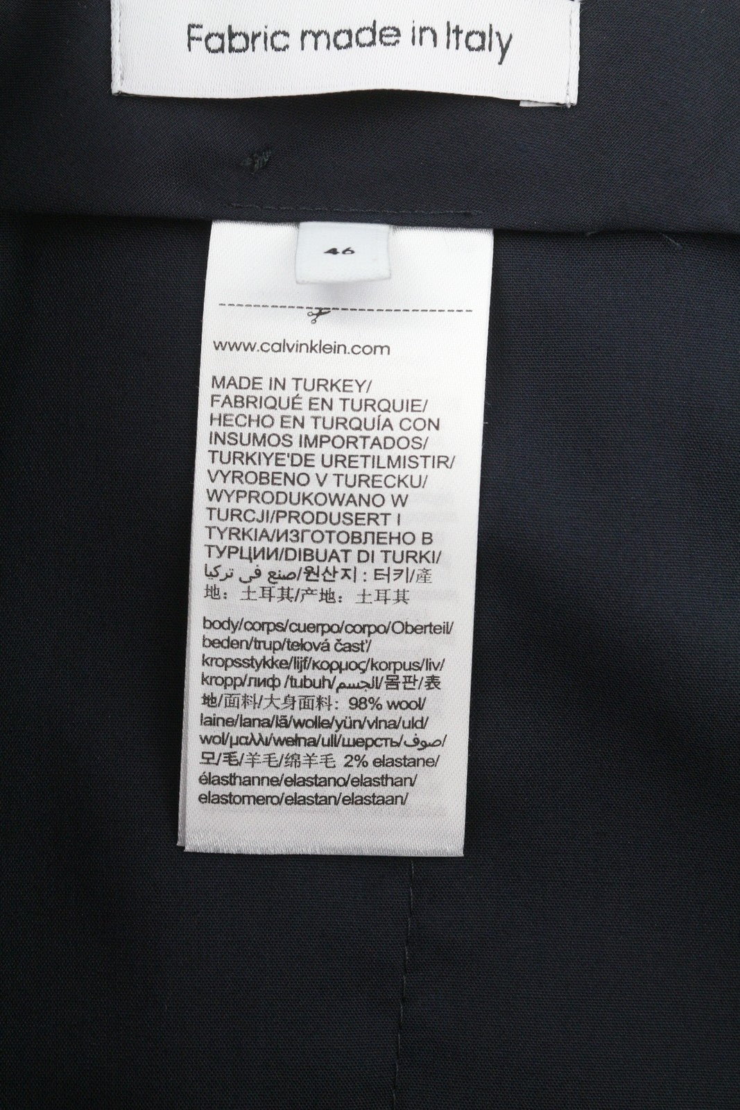 CALVIN KLEIN tamprios vilnos plonos vyriškos kelnės W30 mėlynos plokščia priekine dalimi klasikinės RRP 139 € 