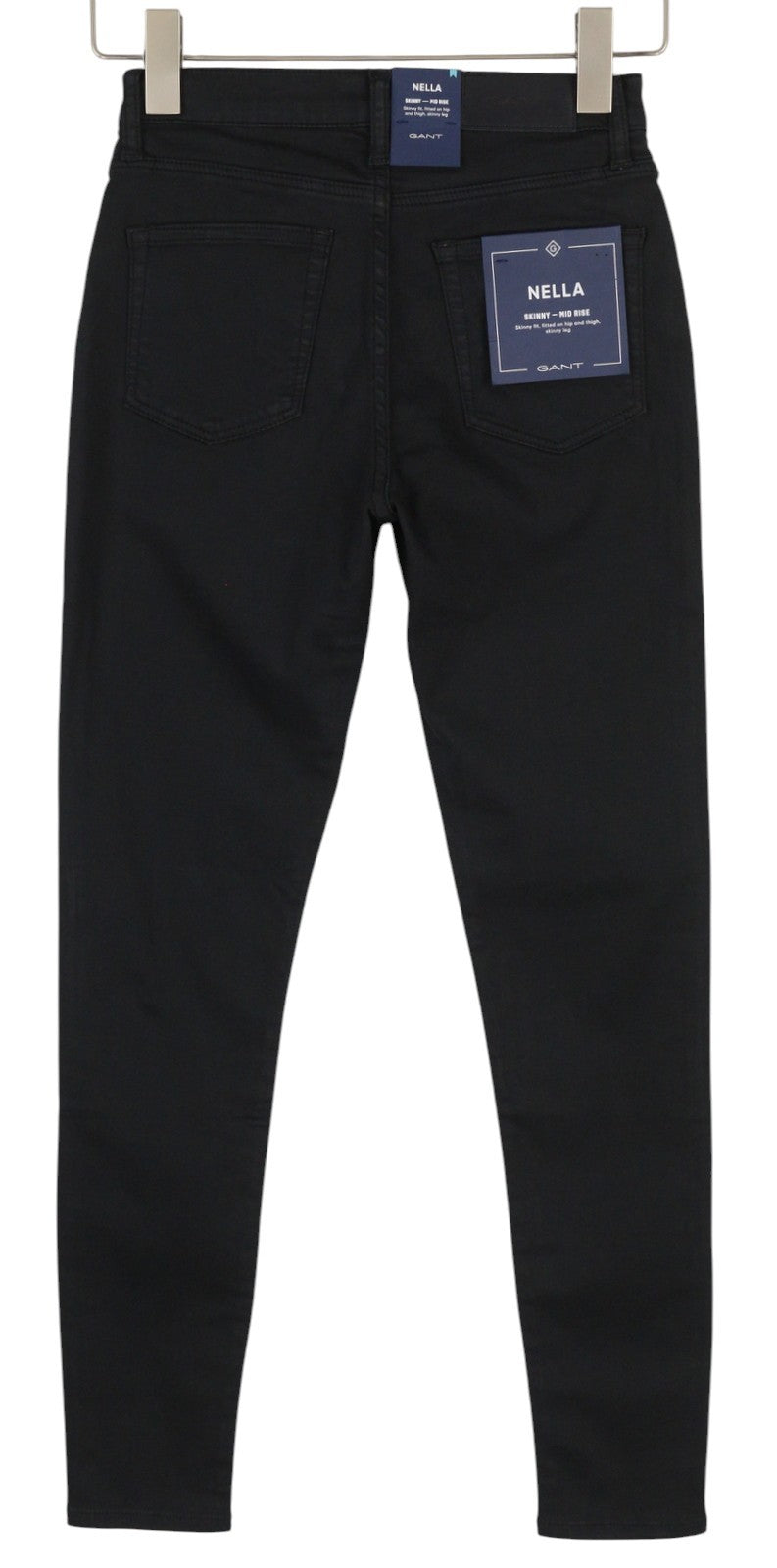 GANT Nella Travel Color Women Jeans XS Black Skinny Fit Mid Rise Zip RRP€119