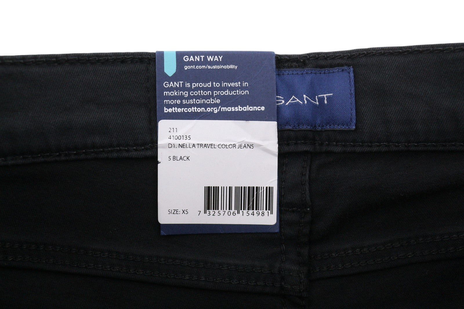 GANT Nella Travel Color Women Jeans XS Black Skinny Fit Mid Rise Zip RRP€119