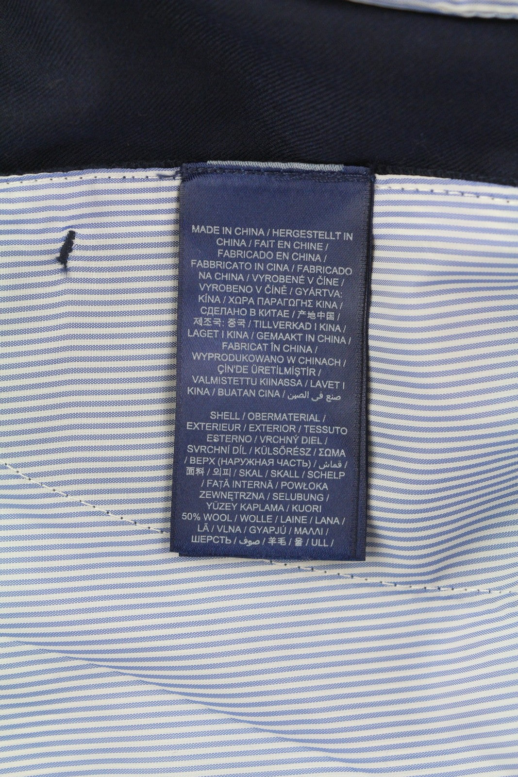 GANT vilnos mišinio HW klostuotos moteriškos kelnės EU34 tamsiai mėlynos platėjančios iki kulkšnių 