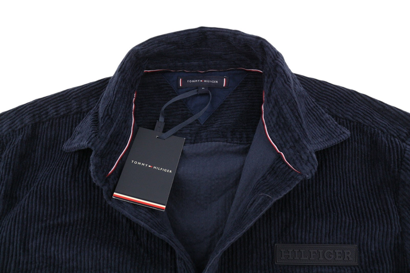 TOMMY HILFIGER velvetinis vienspalvis marškinėlių tipo vyriškas švarkas M mėlynas su sagomis RMK 158 €