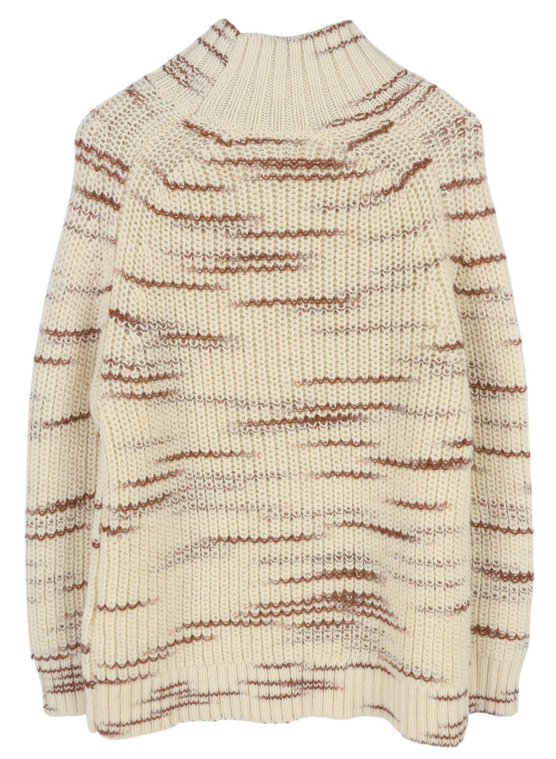 GANT Multi Color Turtle Women Jumper M Beige Wool Tight-Knit Patterned Pullover