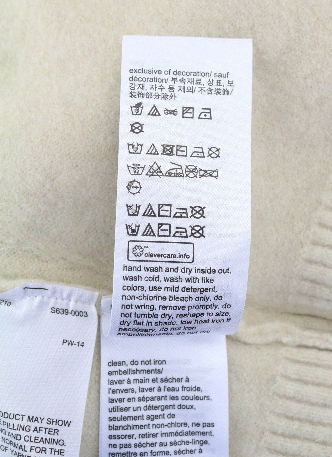 CALVIN KLEIN Lycra Blend Comfort vyriškas megztinis XL smėlio spalvos vilnos mišinio V formos iškirpte 