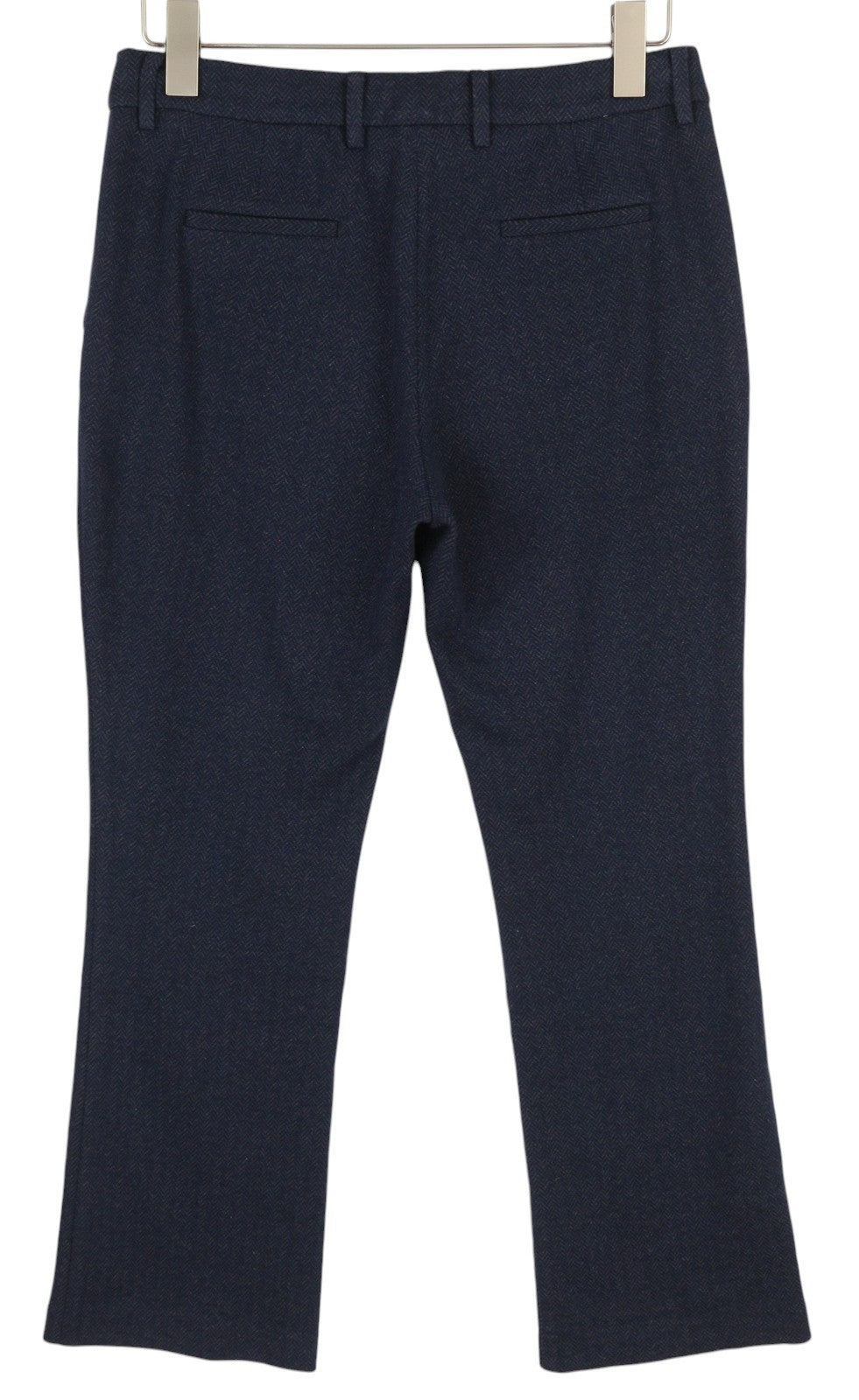 GANT Herringbone stiliaus moteriškos kelnės su džersio raštu, 38 dydžio, mėlynos, iki kulkšnies, užtrauktuku, laisvalaikio stiliaus. 