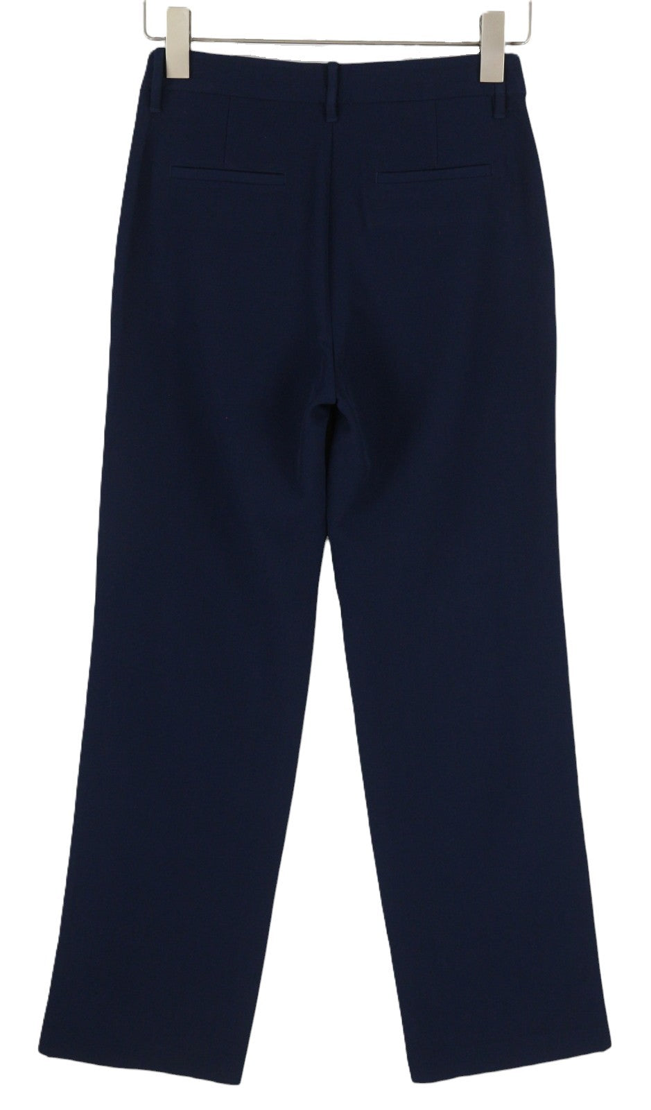 GANT Plačiai drapiruojamos moteriškos kelnės EU34 tamsiai mėlynos plokščios priekinės kišenės su užtrauktuku laisvalaikio stiliaus 