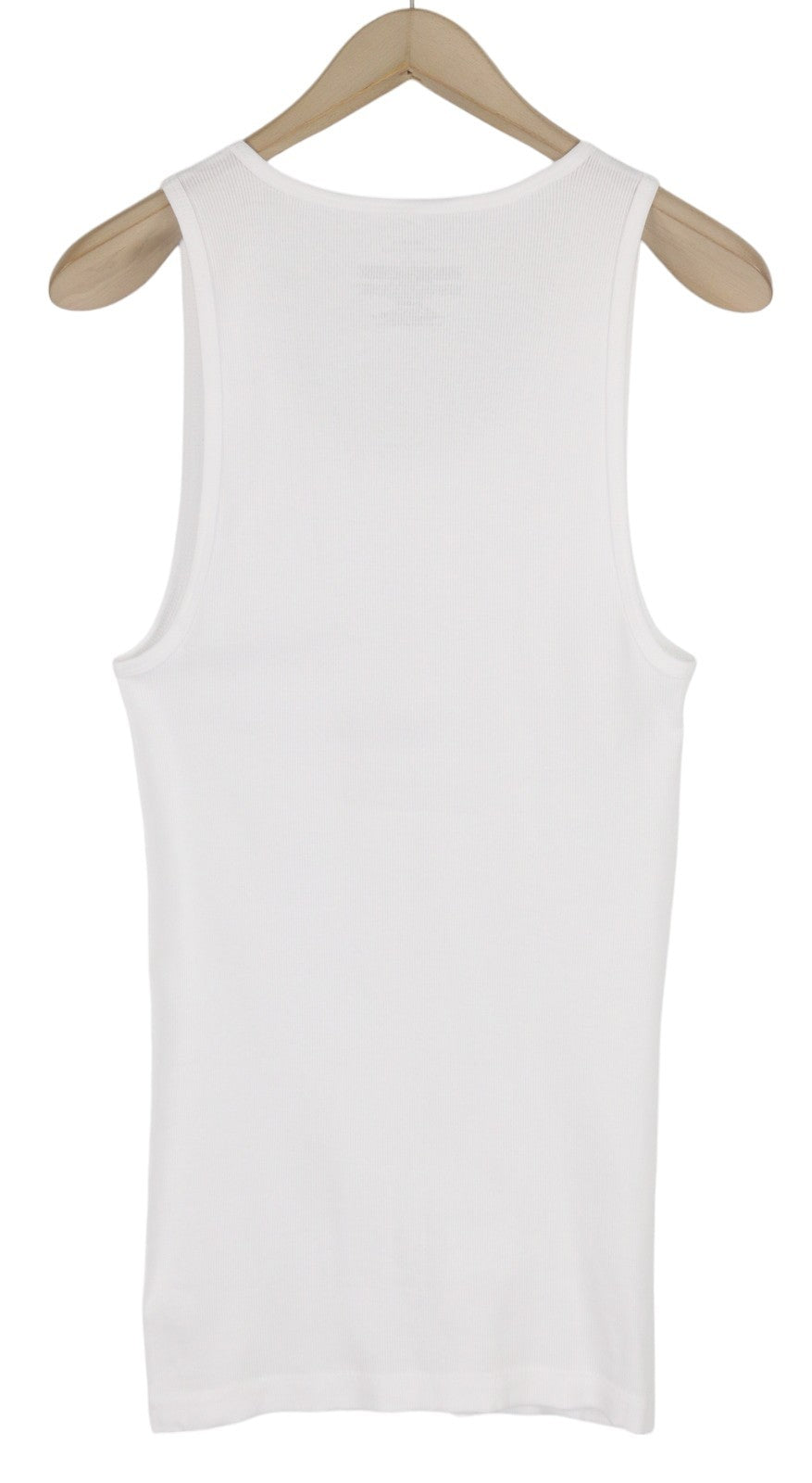 CALVIN KLEIN vyriški marškinėliai M, balti, be rankovių, klasikinio kirpimo, briaunoti apatiniai, 3 vnt. pakuotėje. 