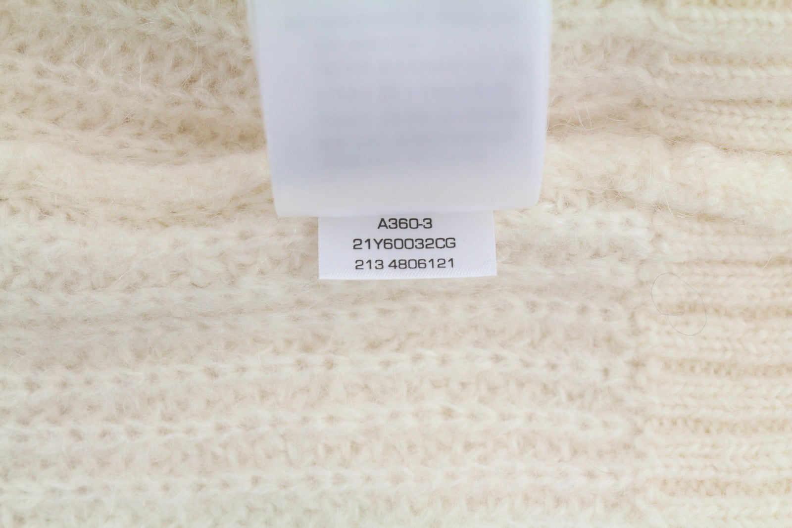 GANT Mohair Detail C-Neck Women Jumper L Off White Wool Blend Knitted Pullover
