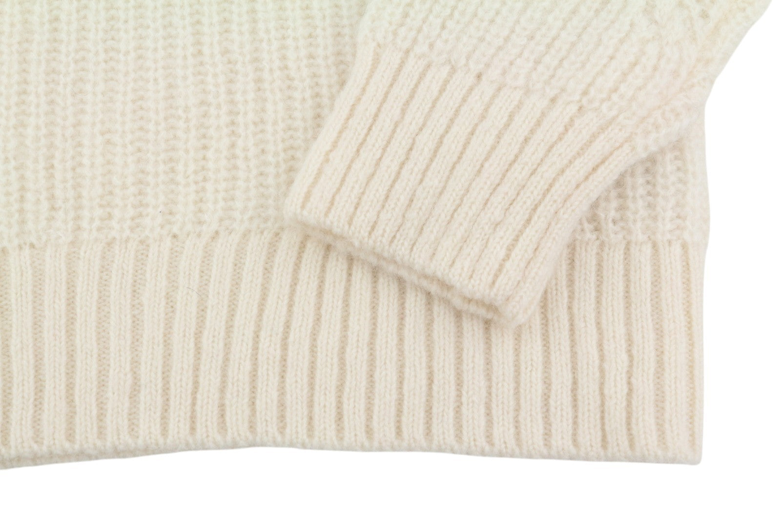 GANT Mohair Detail C-Neck Women Jumper L Off White Wool Blend Knitted Pullover
