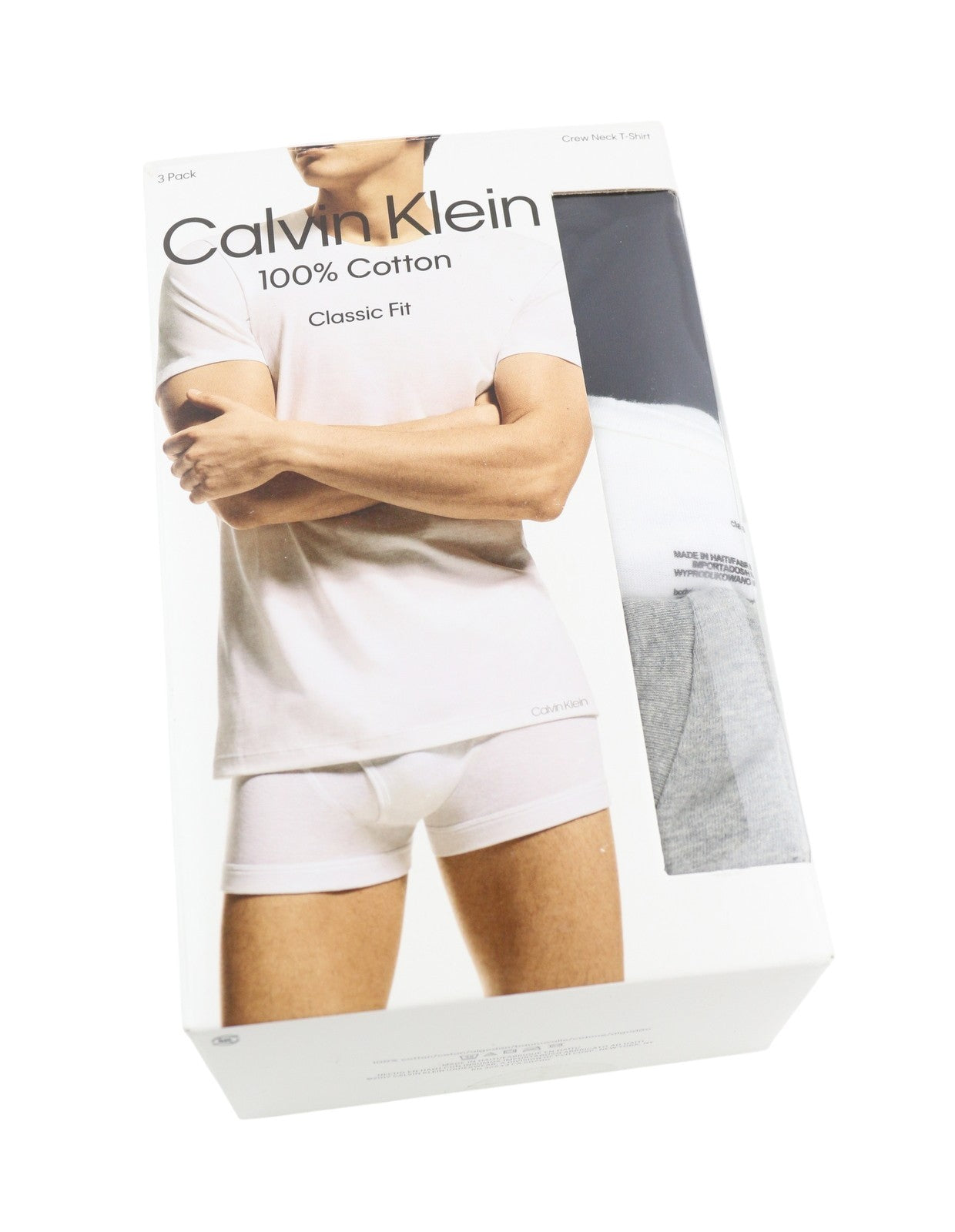 CALVIN KLEIN vyriški marškinėliai XL dydžio trumpomis rankovėmis, klasikinio kirpimo, 3 vnt. pakuotėje 