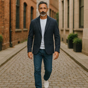 ANTONY MORATO vyriškas švarkas XL dydžio mėlynas, itin plonas, su pamušalu, vienaeilis 