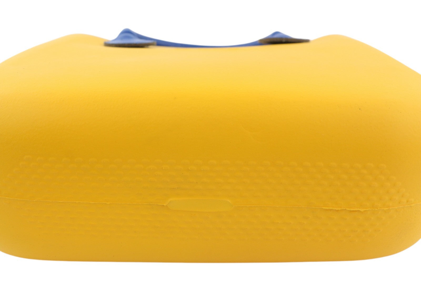 O BAG Mini moteriškas krepšys OS geltona mėlyna dviguba rankena užtrauktuku vidinė rankinė logotipas kvadratinis 