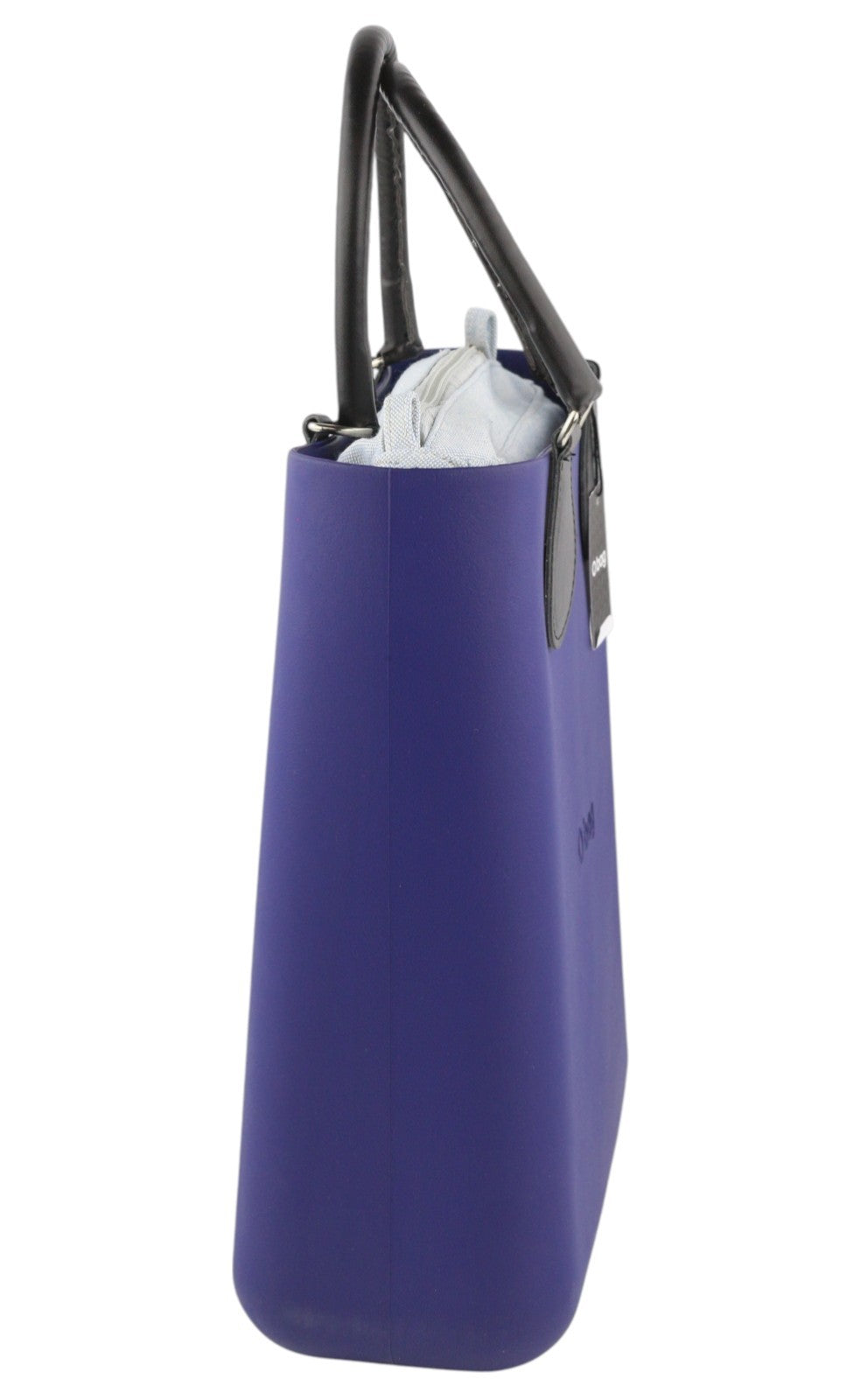 O BAG Chic moteriškas krepšys OS mėlynas dvigubomis rankenomis vidinis krepšys su kvadratiniu logotipu 