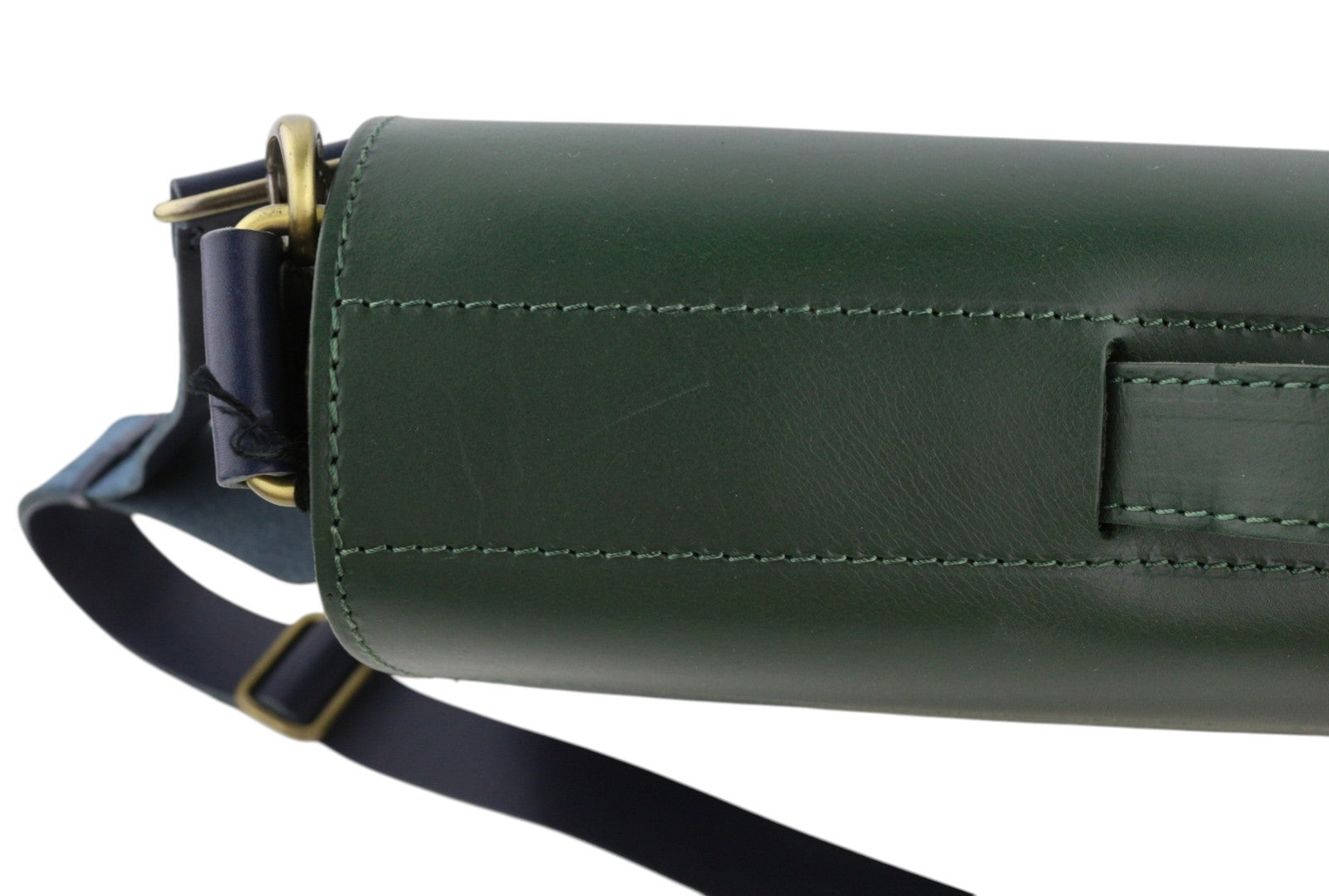 O BAG moteriškas krepšys su aplanku, žalias, odinis nešiojamojo kompiuterio krepšys su reguliuojamu dirželiu, su odinėmis detalėmis. 