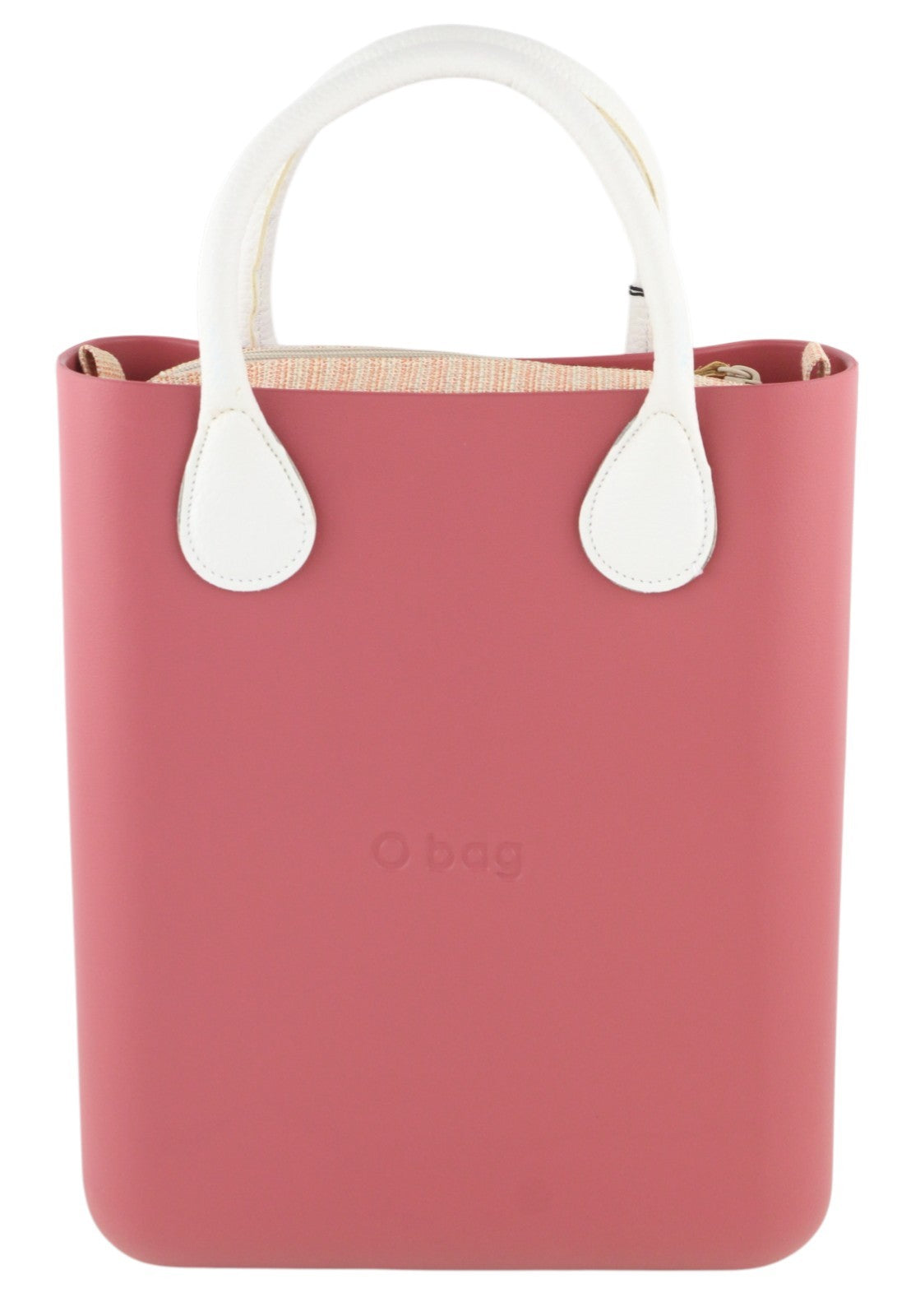 O BAG Chic moteriškas krepšys OS Pink dvigubomis rankenomis vidinis krepšys Mini Tote Square Casual 