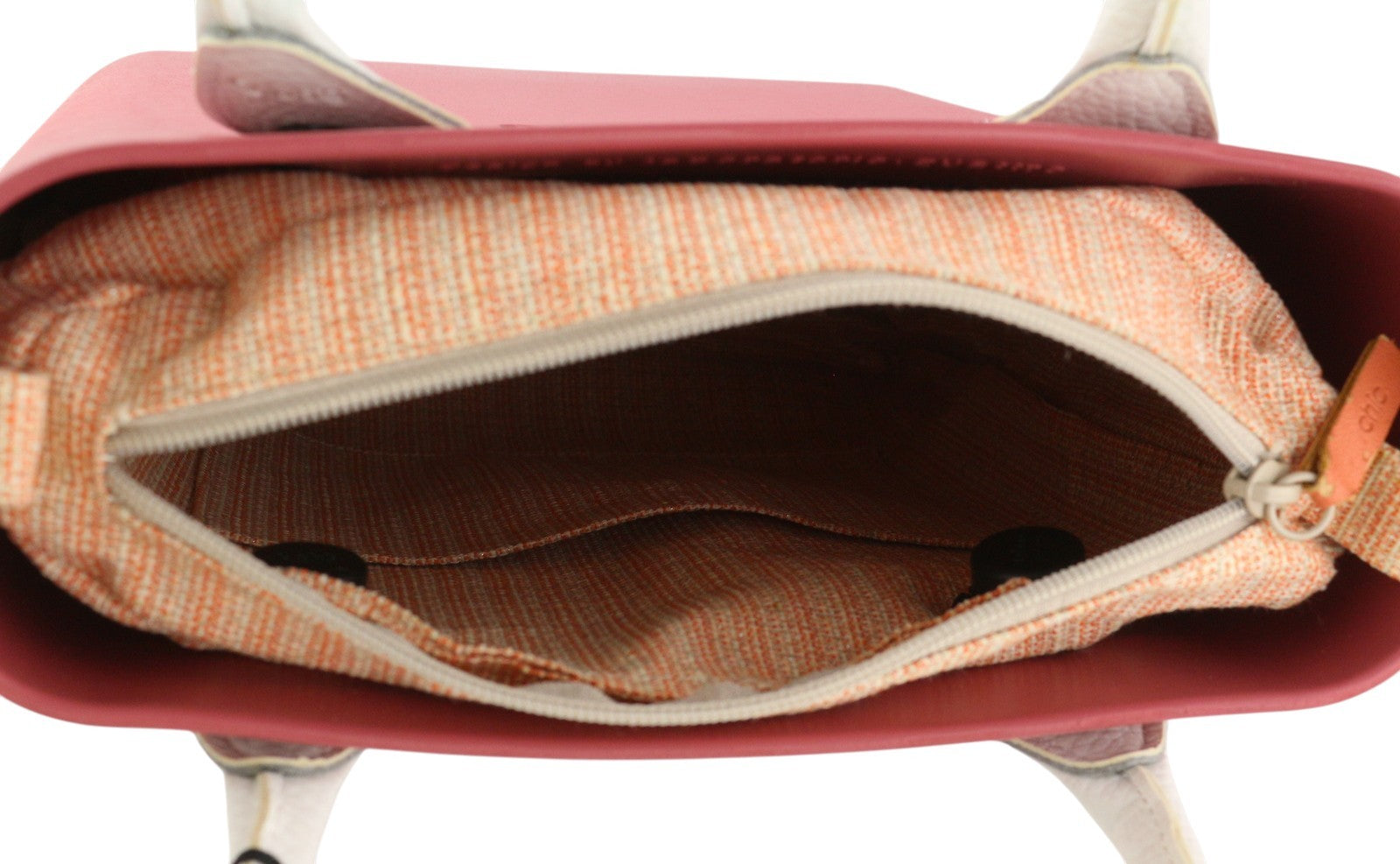 O BAG Chic moteriškas krepšys OS Pink dvigubomis rankenomis vidinis krepšys Mini Tote Square Casual 