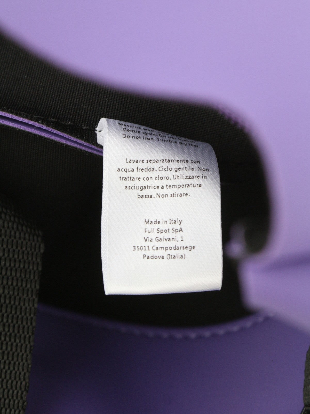 O BAG D217 moteriškas krepšys OS violetinė violetinė dviguba rankena su uždėtinėmis kišenėmis ir logotipu 