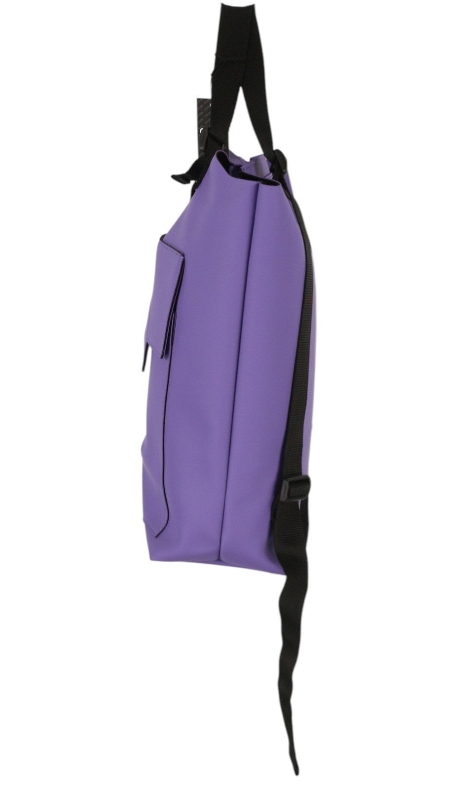 O BAG D217 moteriškas krepšys OS violetinė violetinė dviguba rankena su uždėtinėmis kišenėmis ir logotipu 