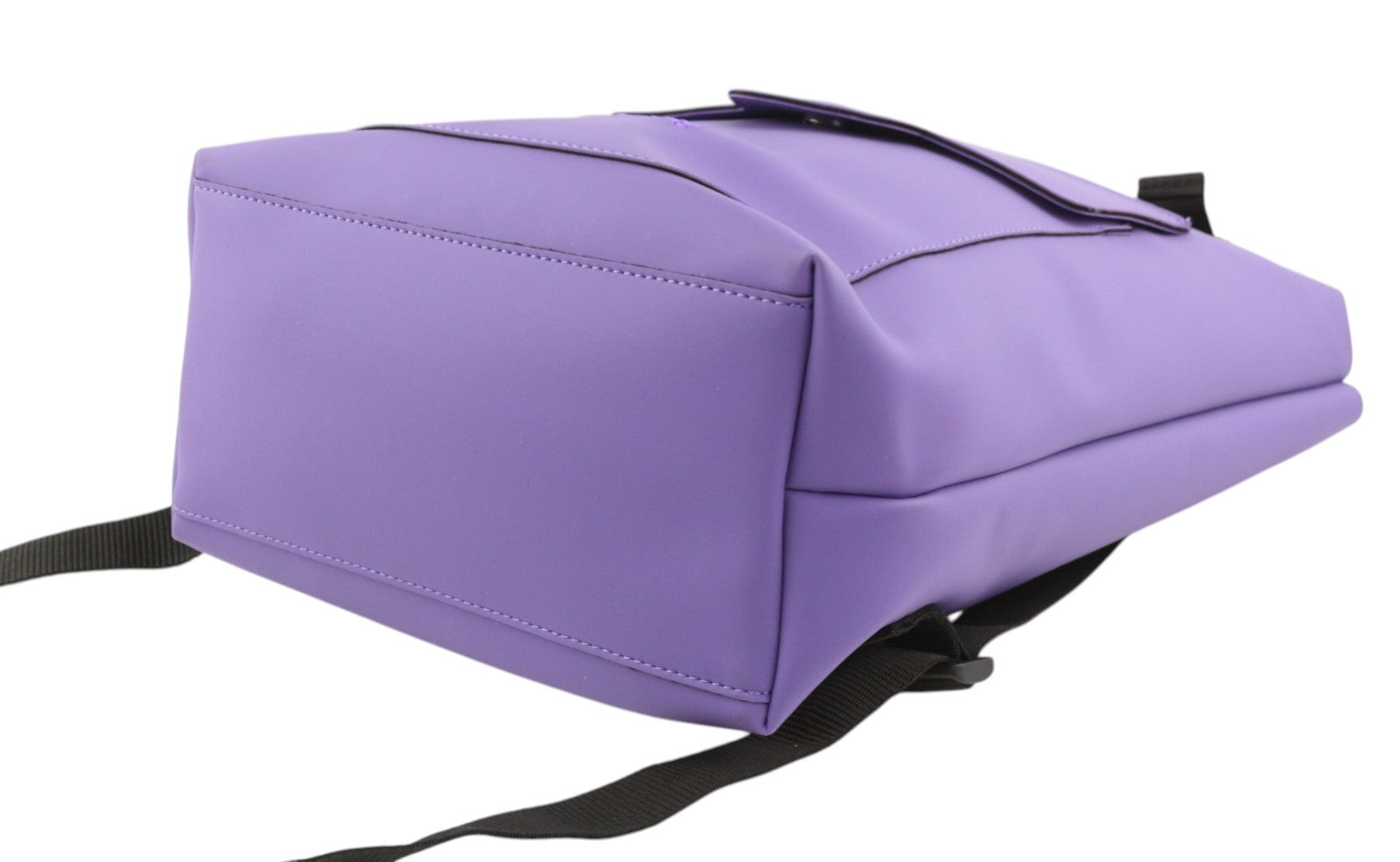 O BAG D217 moteriškas krepšys OS violetinė violetinė dviguba rankena su uždėtinėmis kišenėmis ir logotipu 