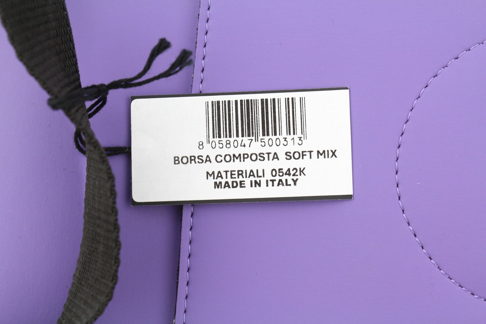 O BAG D217 moteriškas krepšys OS violetinė violetinė dviguba rankena su uždėtinėmis kišenėmis ir logotipu 