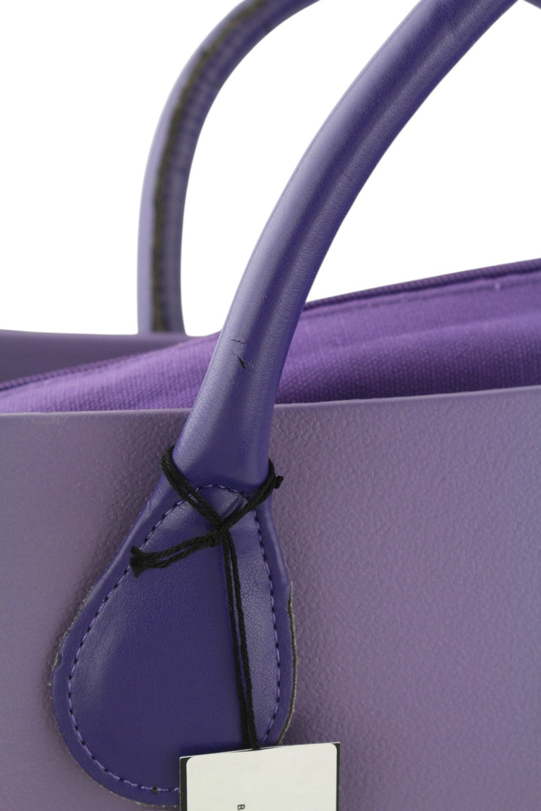 O BAG Viola moteriškas krepšys OS Purple Violet dvigubomis rankenomis vidinis krepšys kvadratinės formos laisvalaikio... 