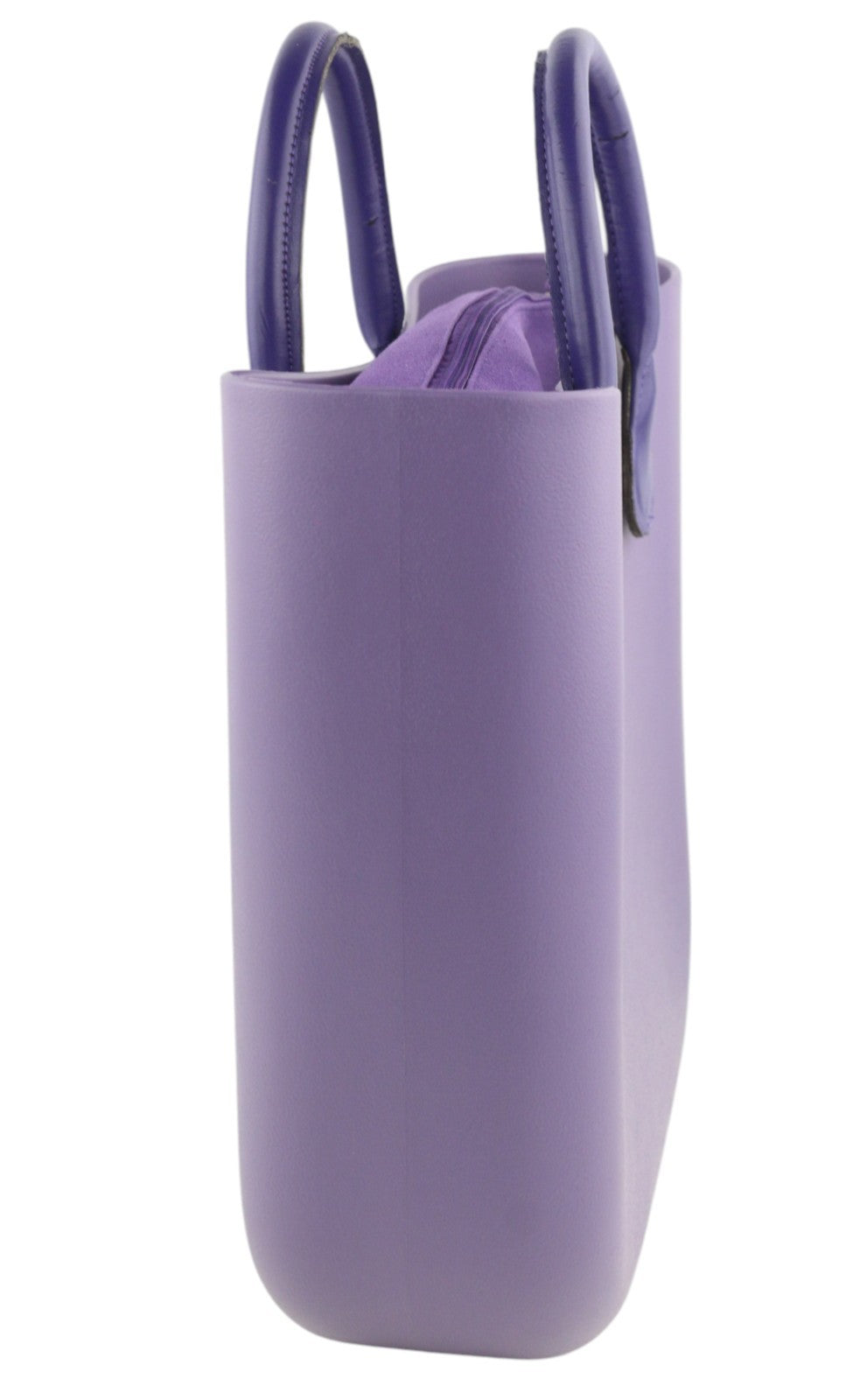 O BAG Viola moteriškas krepšys OS Purple Violet dvigubomis rankenomis vidinis krepšys kvadratinės formos laisvalaikio... 