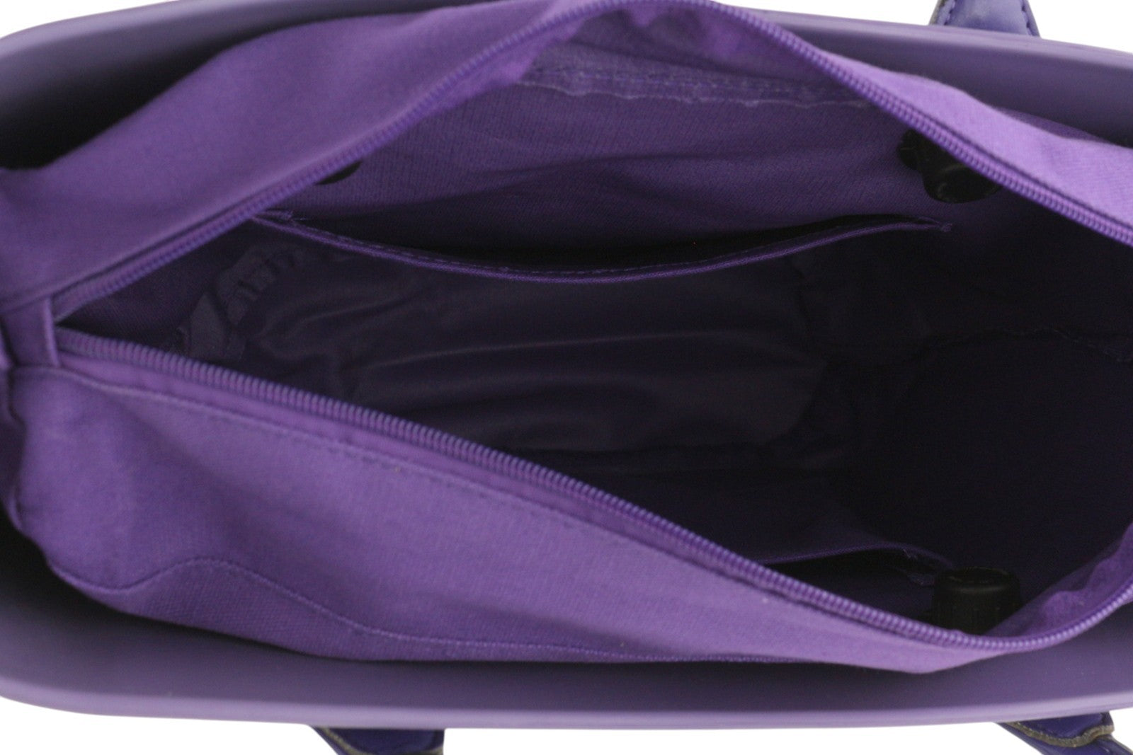 O BAG Viola moteriškas krepšys OS Purple Violet dvigubomis rankenomis vidinis krepšys kvadratinės formos laisvalaikio... 