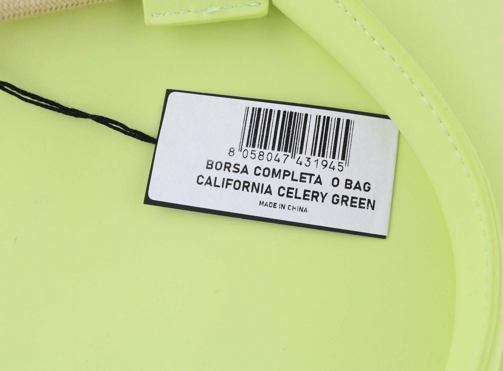 O BAG California moteriškas krepšys OS šviesiai žalias su dvigubomis rankenomis, trapecijos formos pirkinių krepšys 