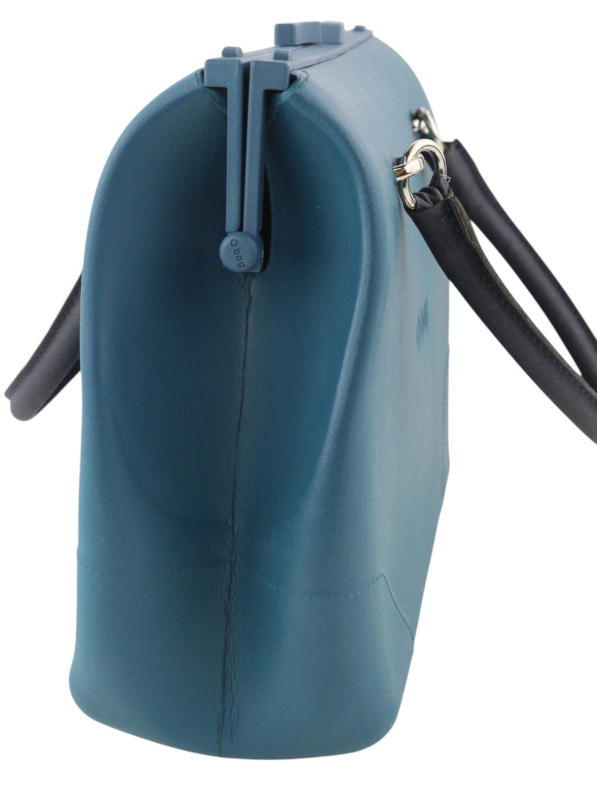 O BAG Doc moteriškas krepšys OS mėlynas su dvigubomis rankenomis, Kiss Lock užsegimu, Doctor Type krepšys su logotipu 