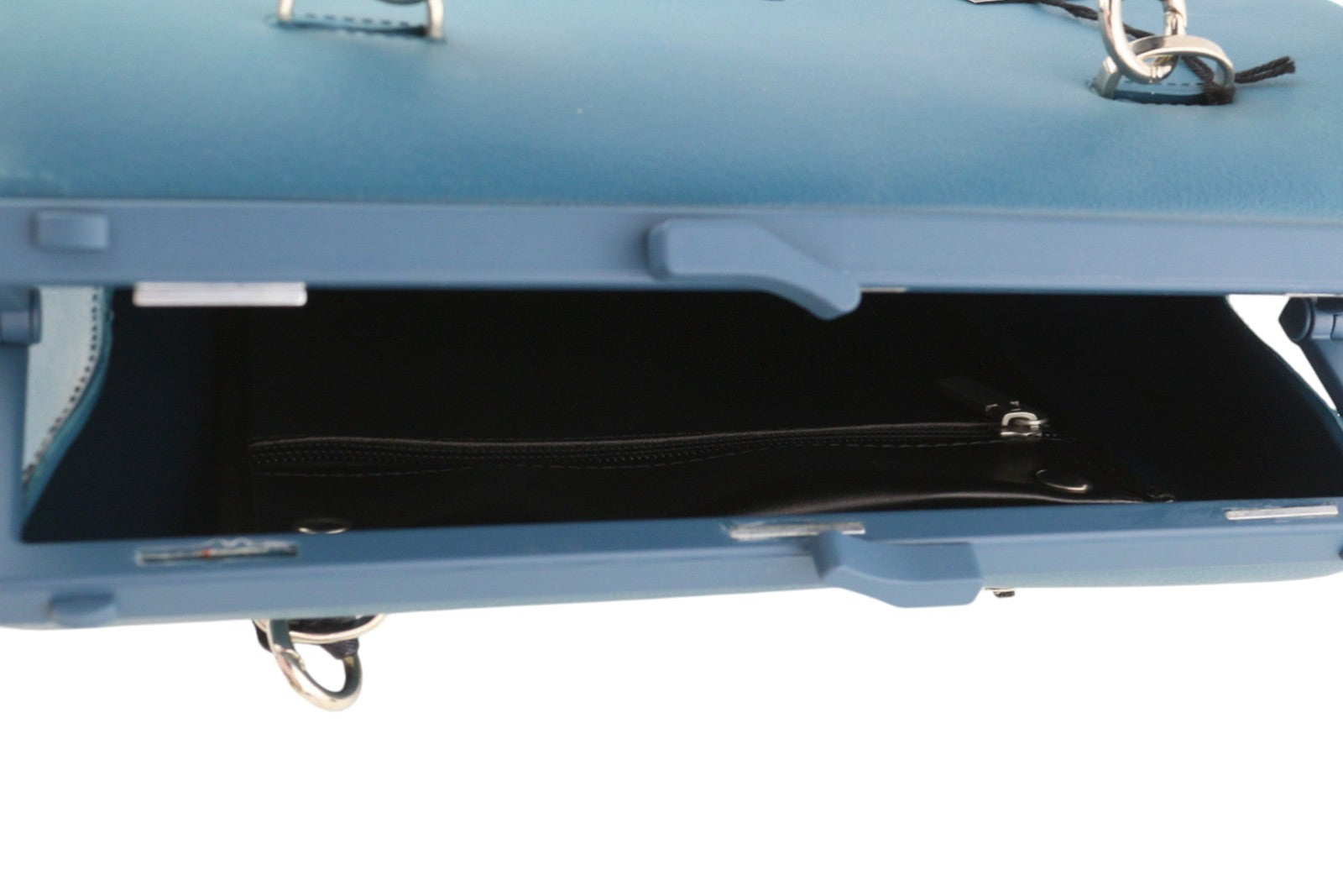 O BAG Doc moteriškas krepšys OS mėlynas su dvigubomis rankenomis, Kiss Lock užsegimu, Doctor Type krepšys su logotipu 