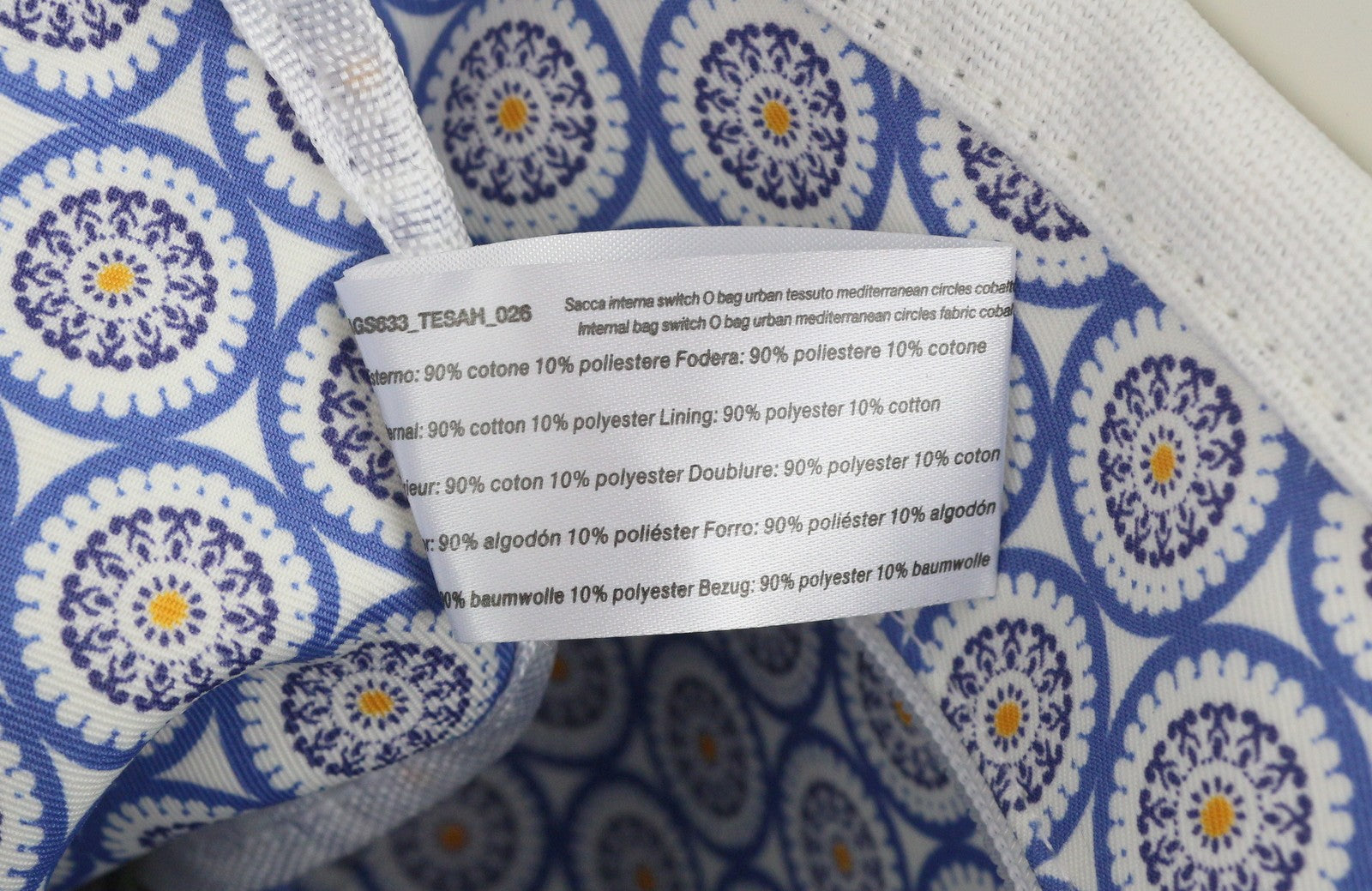 O BAG Urban Women Bag OS baltas krepšys su dvigubomis rankenomis, raštuotas vidinis krepšys trapecijos formos... 