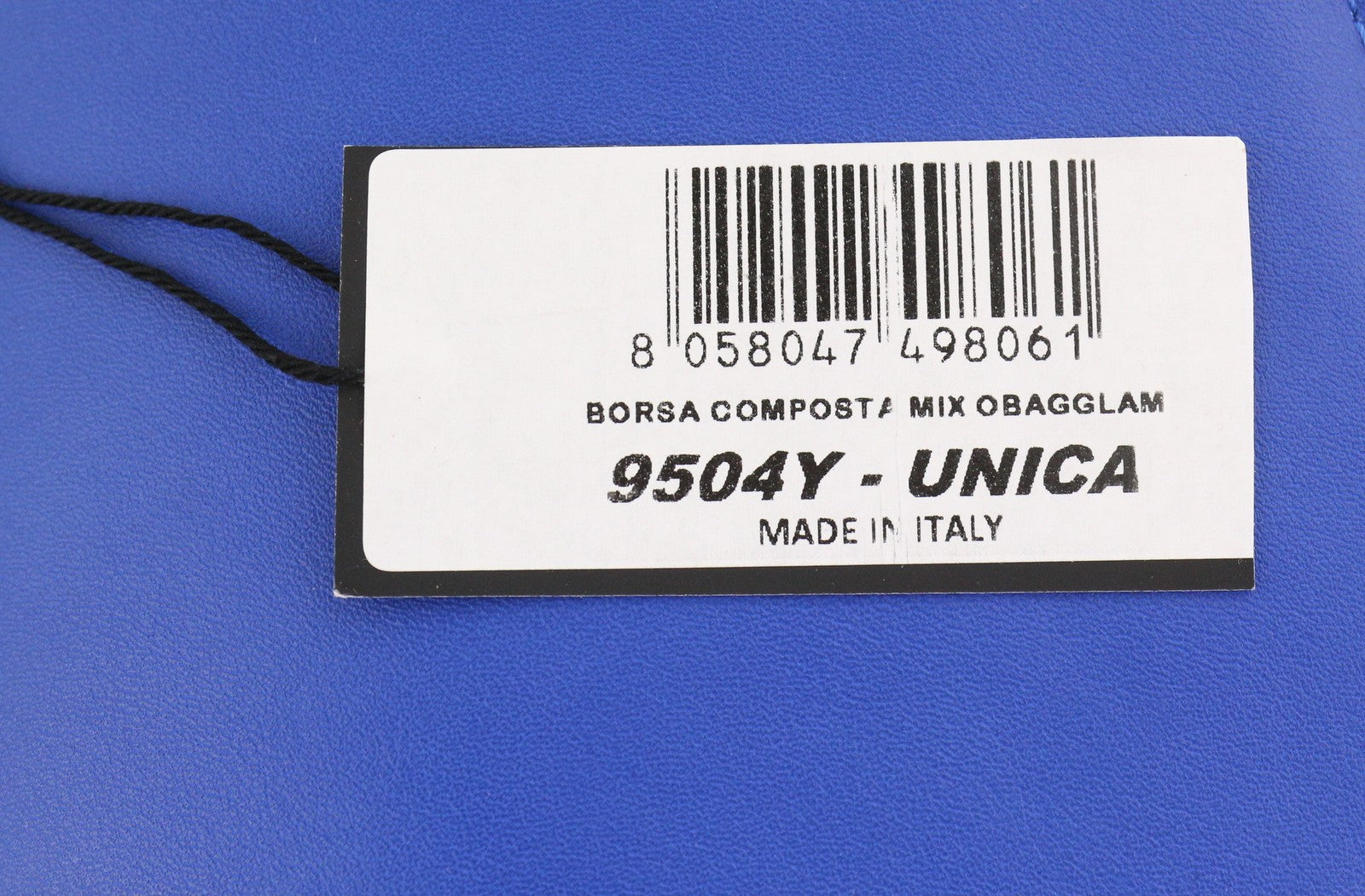 O BAG Glam moteriška rankinė OS mėlyna raštuota reguliuojamo dirželio užsegimu su logotipu per petį 