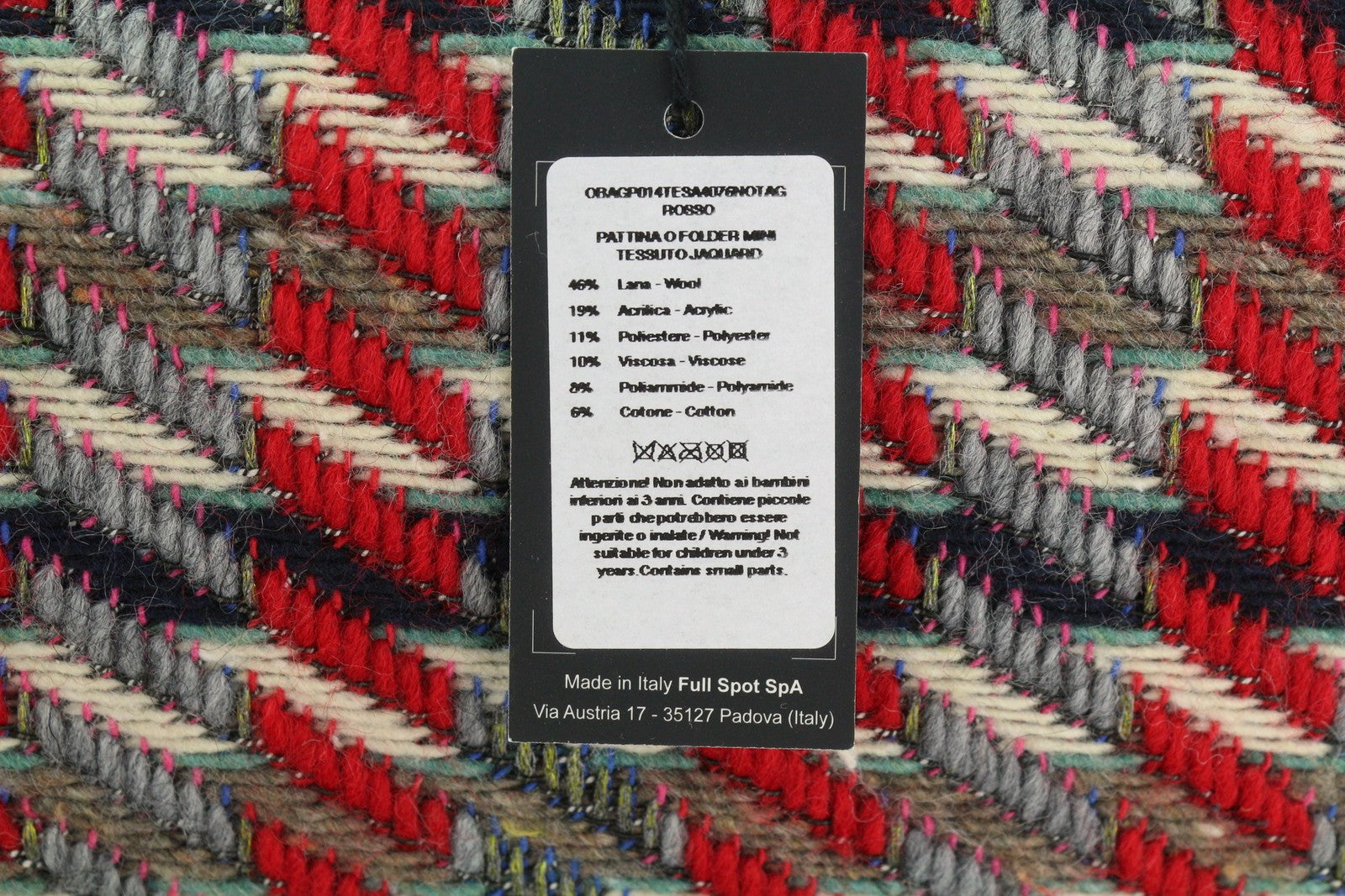 O BAG moteriškas krepšys su užlenkiama rankena, violetinė, tvido rašto, užsegamas užsegimu 