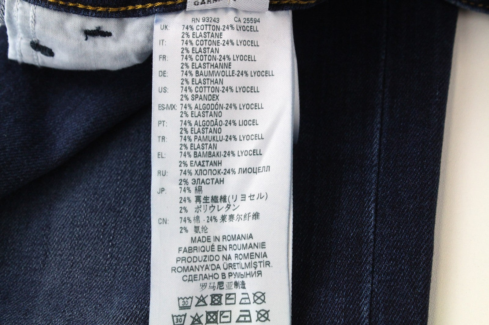 DIESEL D-Bazer 083AT vyriški tamsiai mėlyni džinsai W26/L32 siaurėjantys tamprūs džinsai su sagomis 