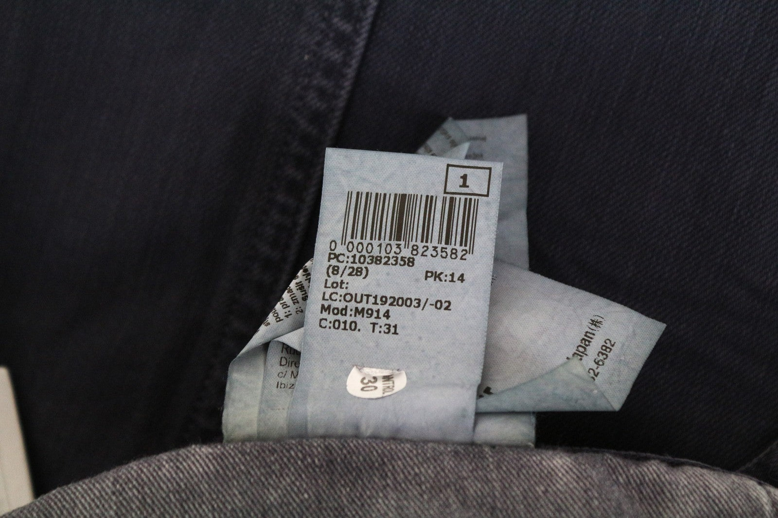 REPLAY Anbass vyriški tamsiai mėlyni ploni džinsai W31/L34 tamprūs medvilniniai klasikiniai džinsai su 5 kišenėmis 