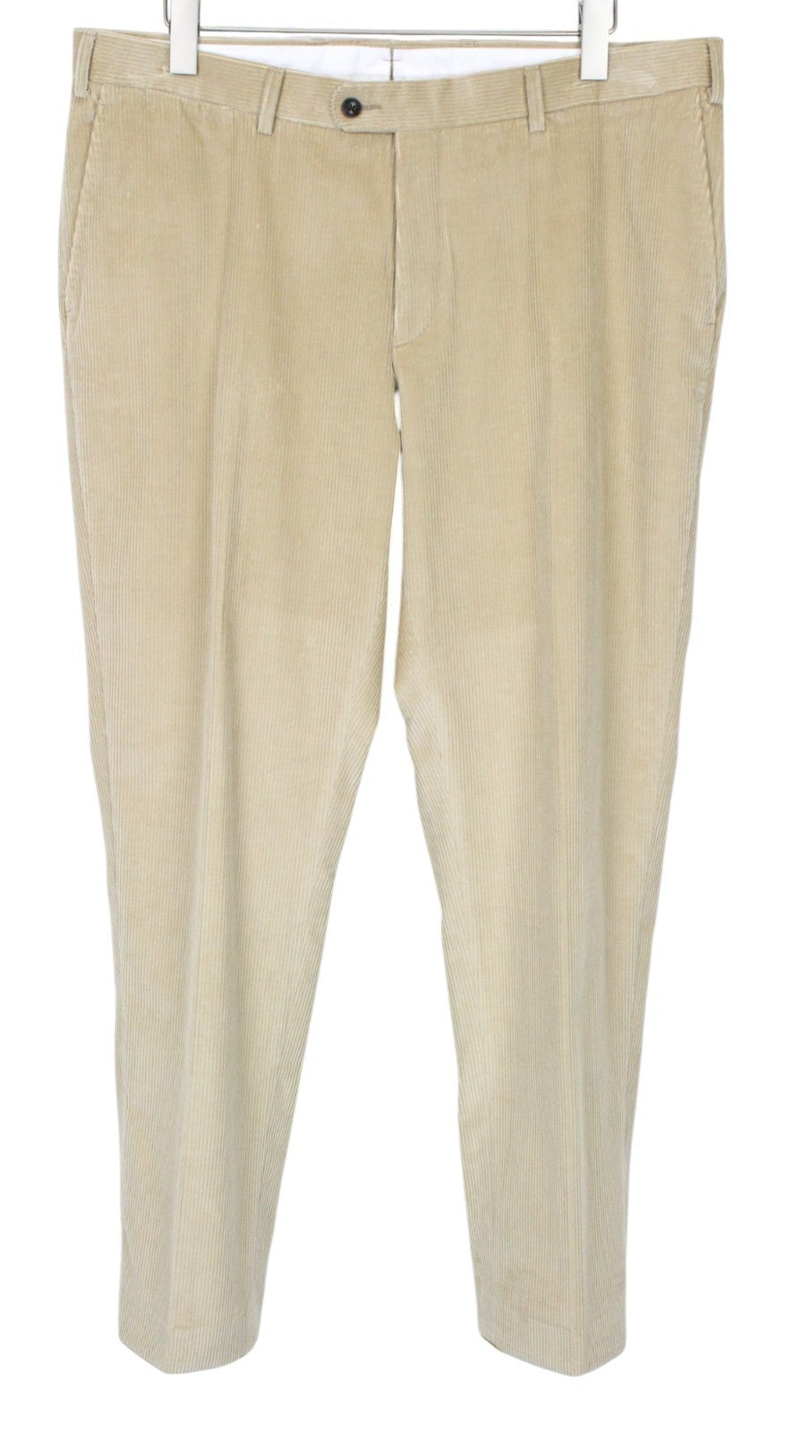 SUITSUPPLY Ferrara Men's Beige Cotton Corduroy Slim Suit UK46R Velvet 2 Piece