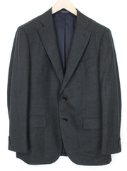 SUITSUPPLY Lazio vyriškas tamsiai pilkas melanžinis švarkas UK44R Slim S110 grynos vilnos 