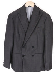 SUITSUPPLY Lazio Men's Brown Wool Mohair Blazer UK32R Double-Breast Formal Peak